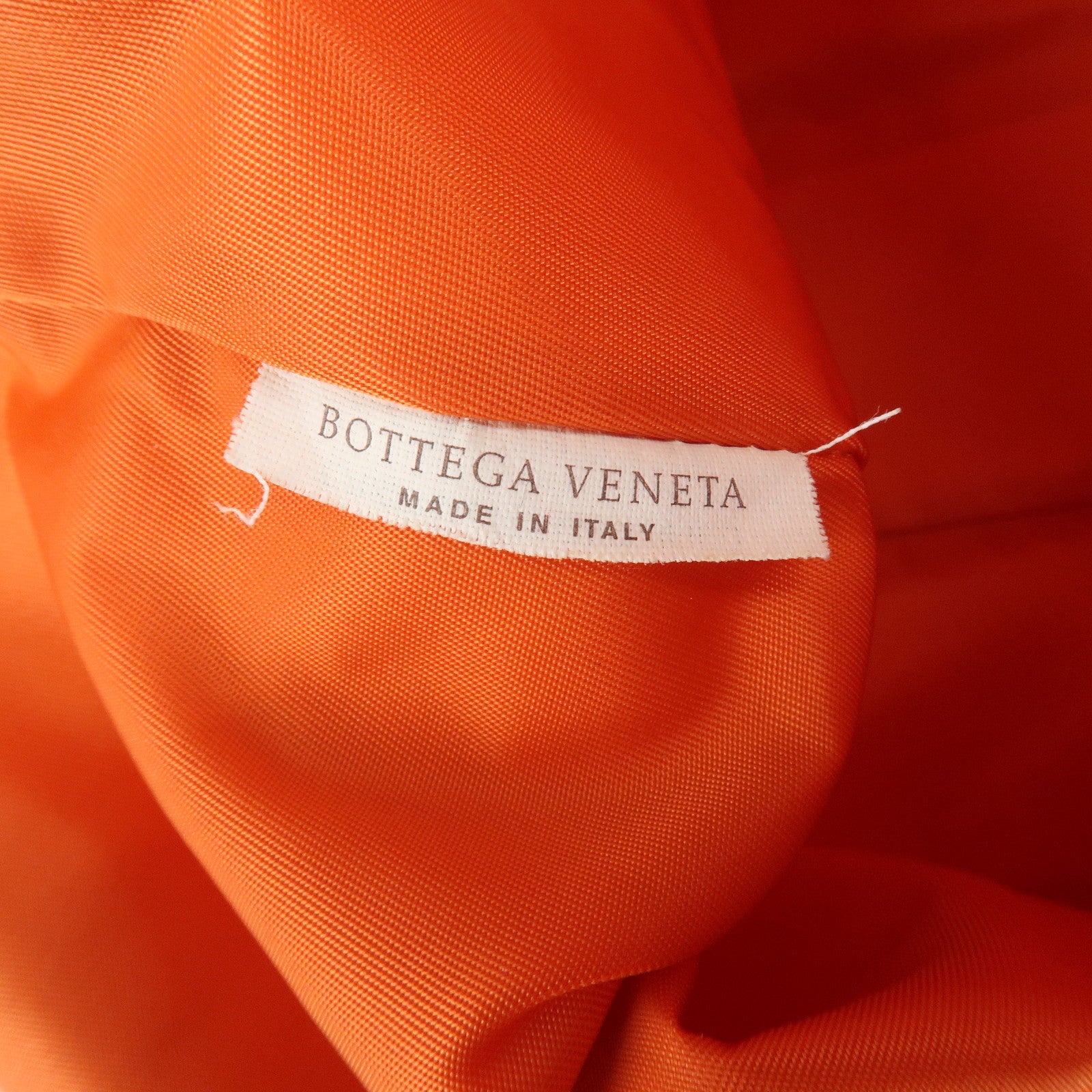 BOTTEGA VENETA Intrecciato Lujon Nylon Leather Tote Bag Orange Used