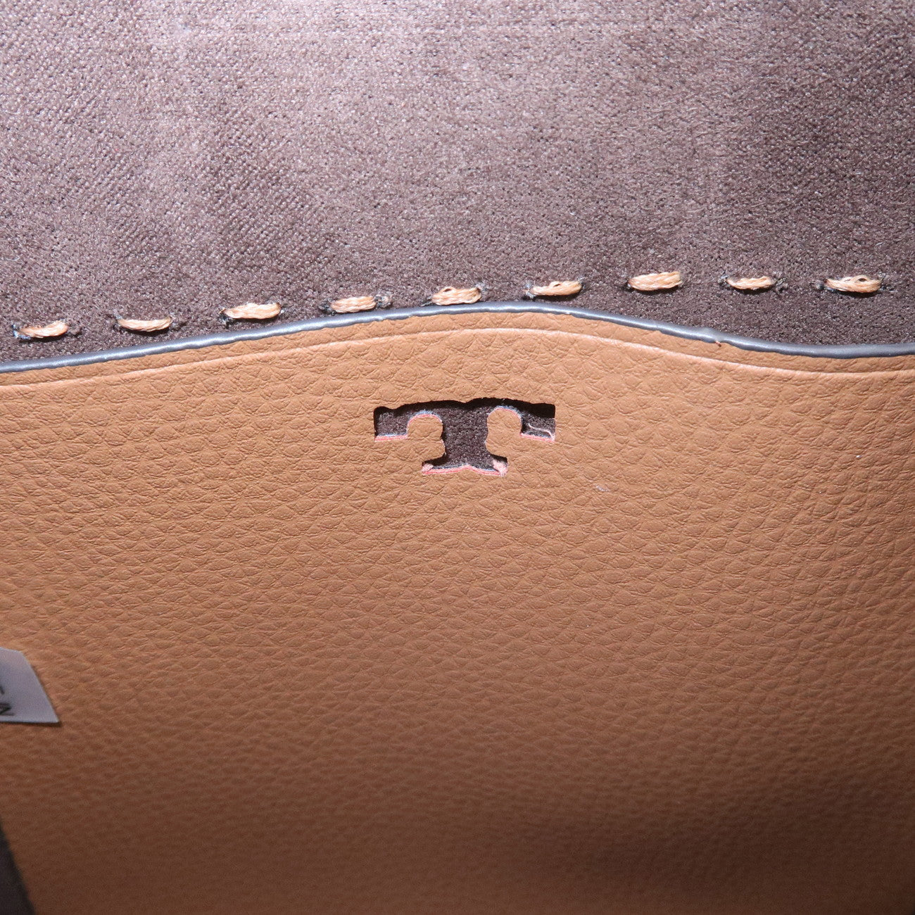 Tory Burch Logo Leather 2way Shoulder Bag Hand Bag Brown Used