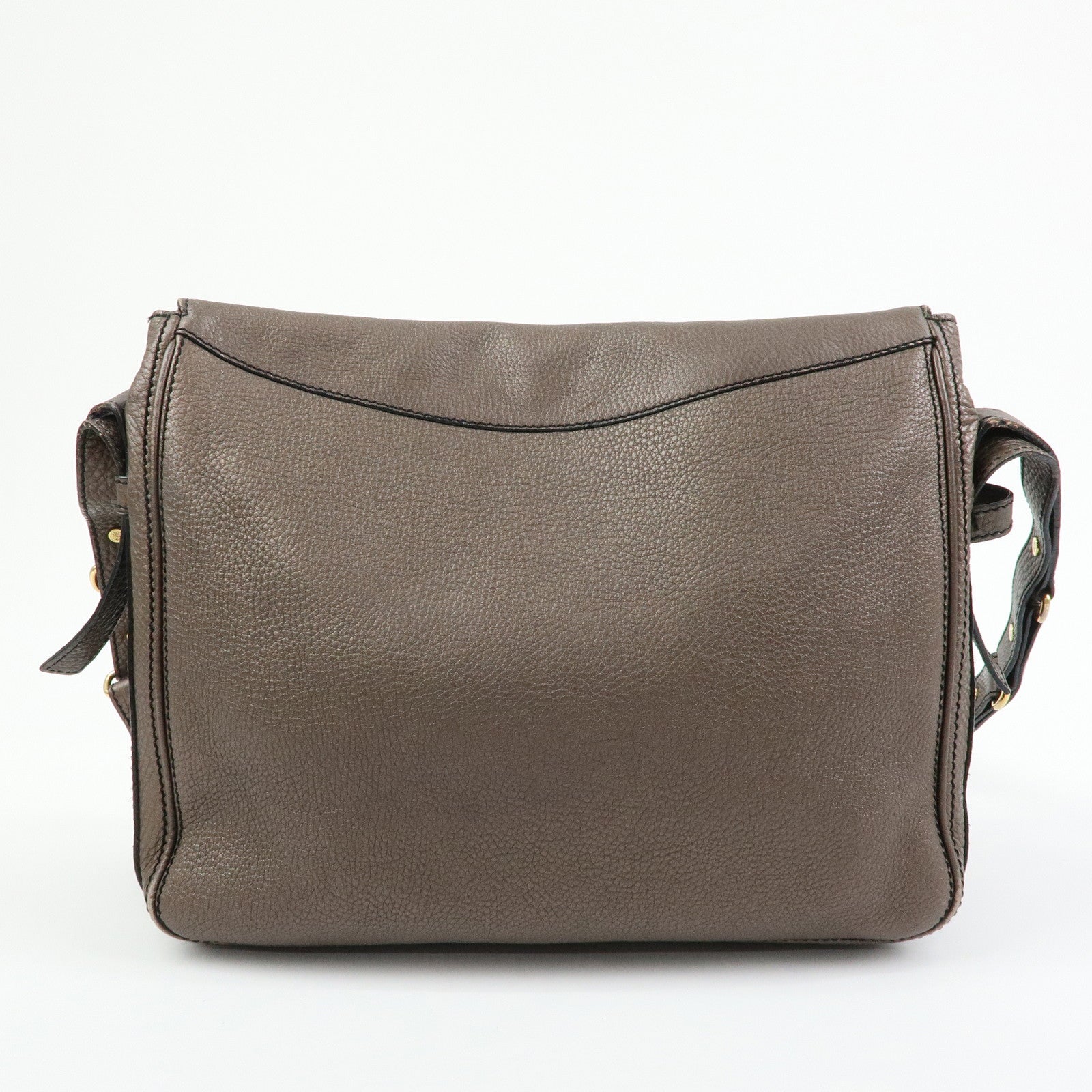 CELINE Triomphe Studs Leather Shoulder Bag Crossbody Bag Bronze