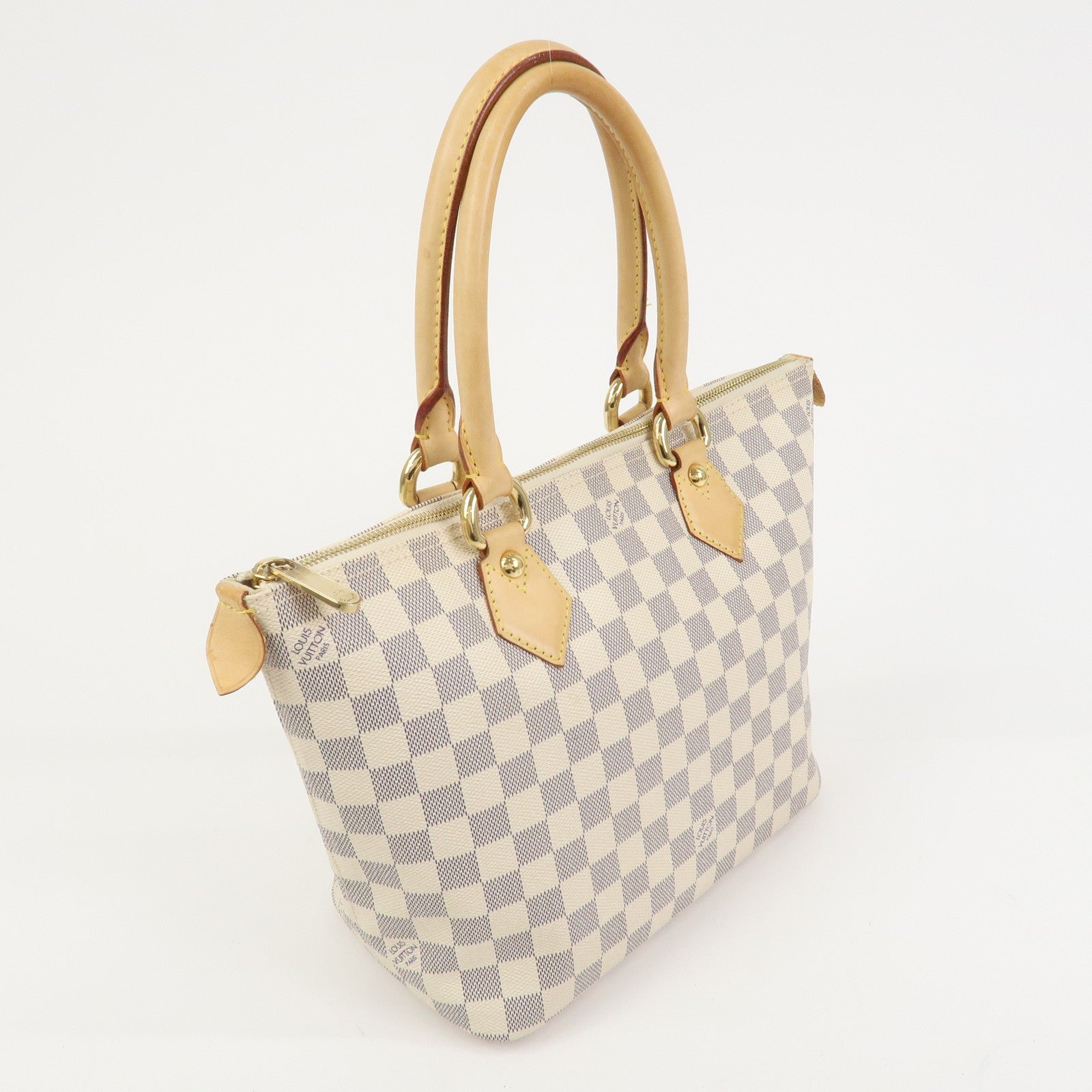 Louis Vuitton Damier Azur Saleya PM Tote Bag Hand Bag N51186