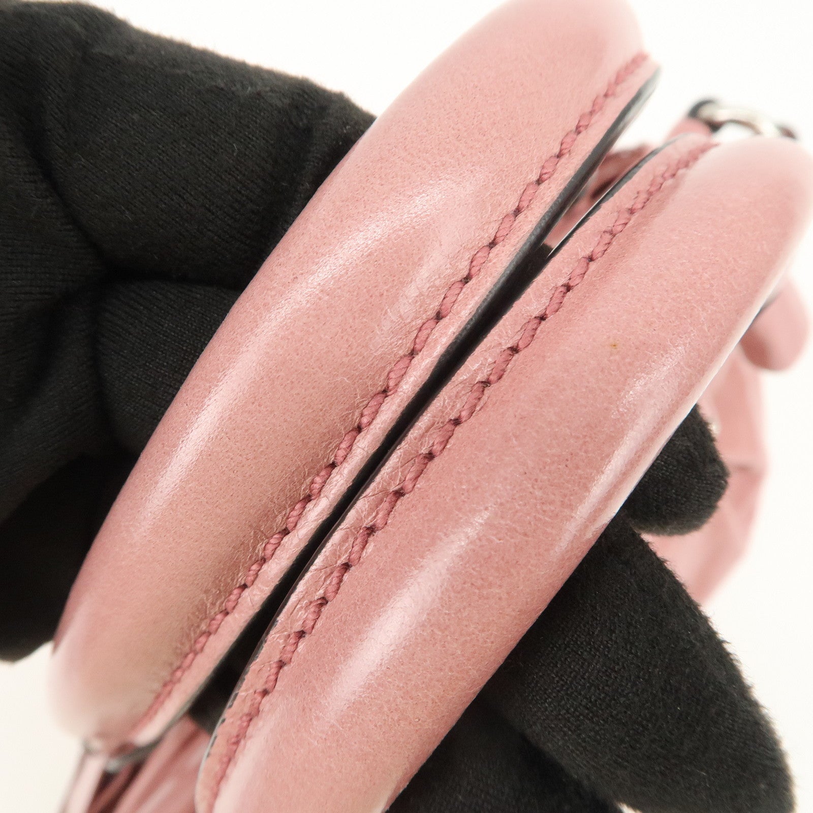 MIU MIU Vitello Lux 2Way Bag Hand Bag Shoulder Bag Pink RN0955