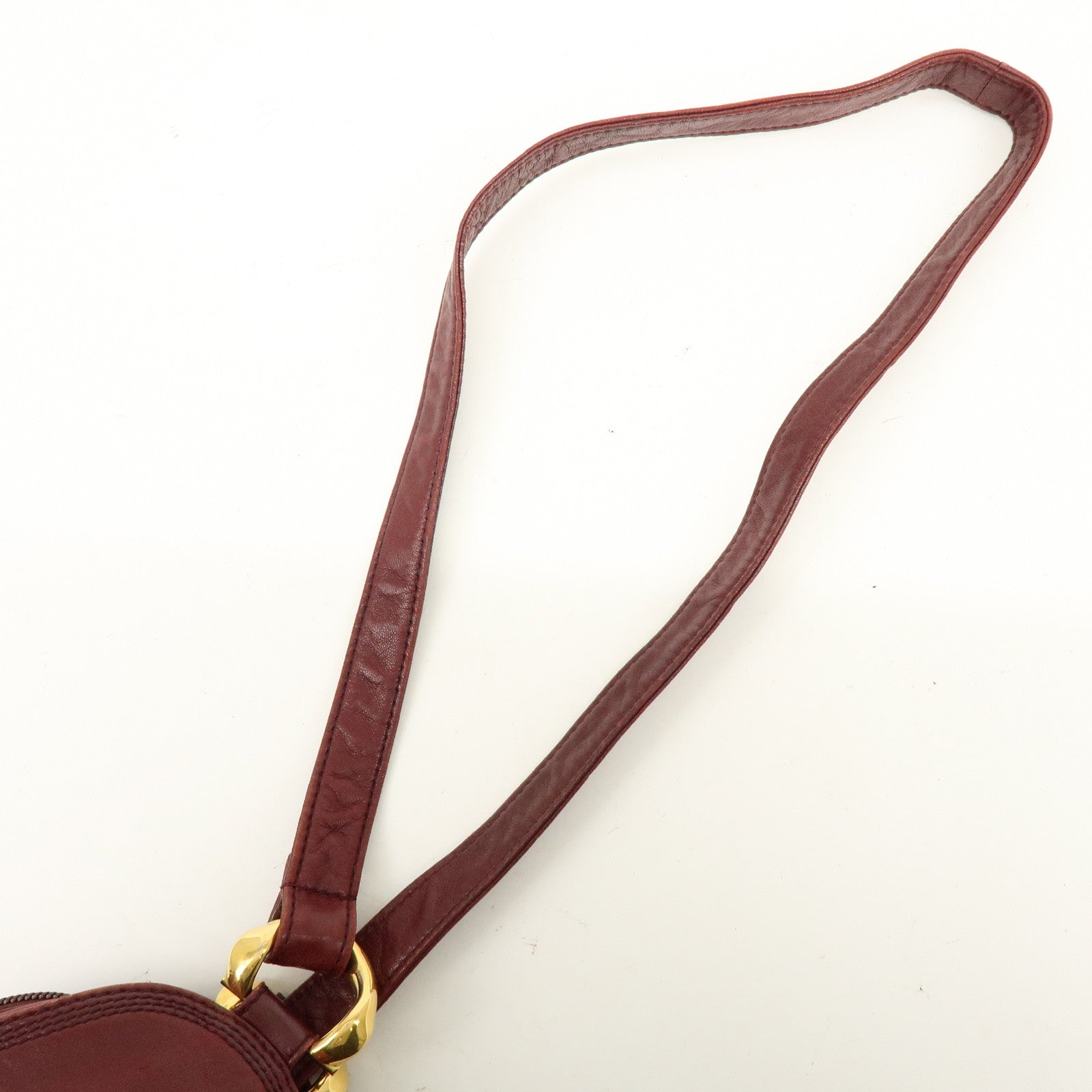 LOEWE Anagram Leather Shoulder Bag Crossbody Bag Bordeaux