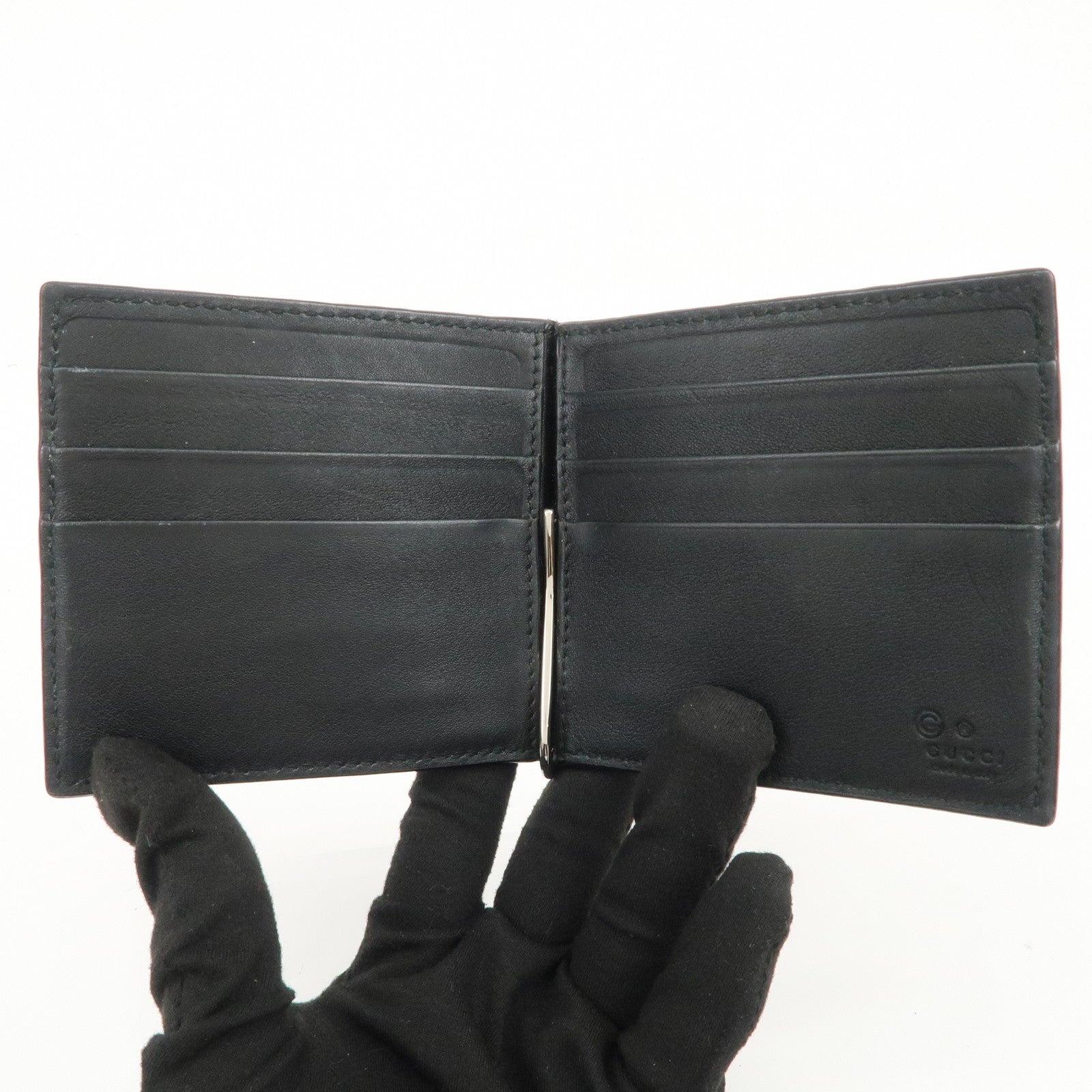 GUCCI Micro Guccissima Leather Bi-fold Wallet Card Case 544478