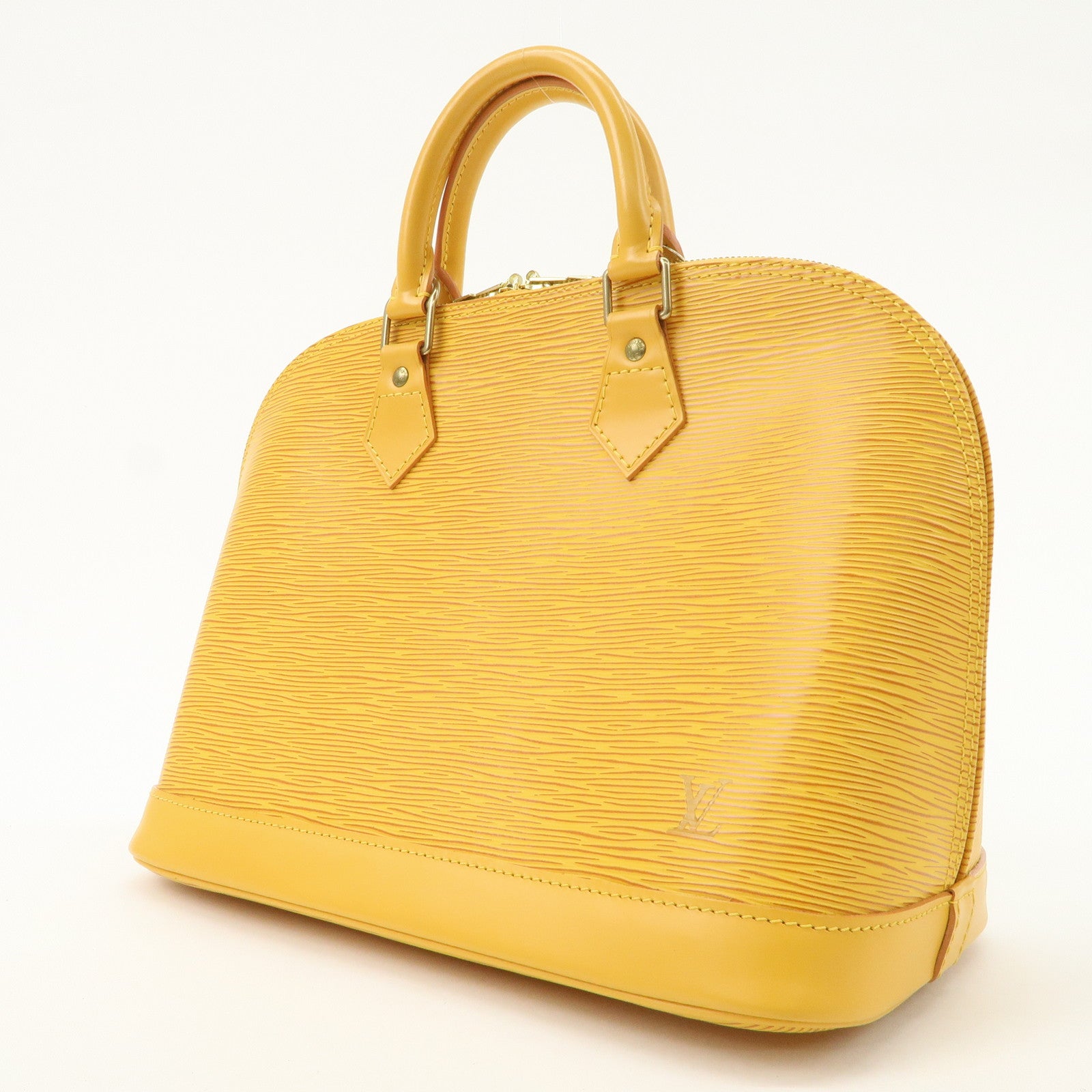 Louis Vuitton Epi Alma PM Hand Bag Tassili Yellow M52149