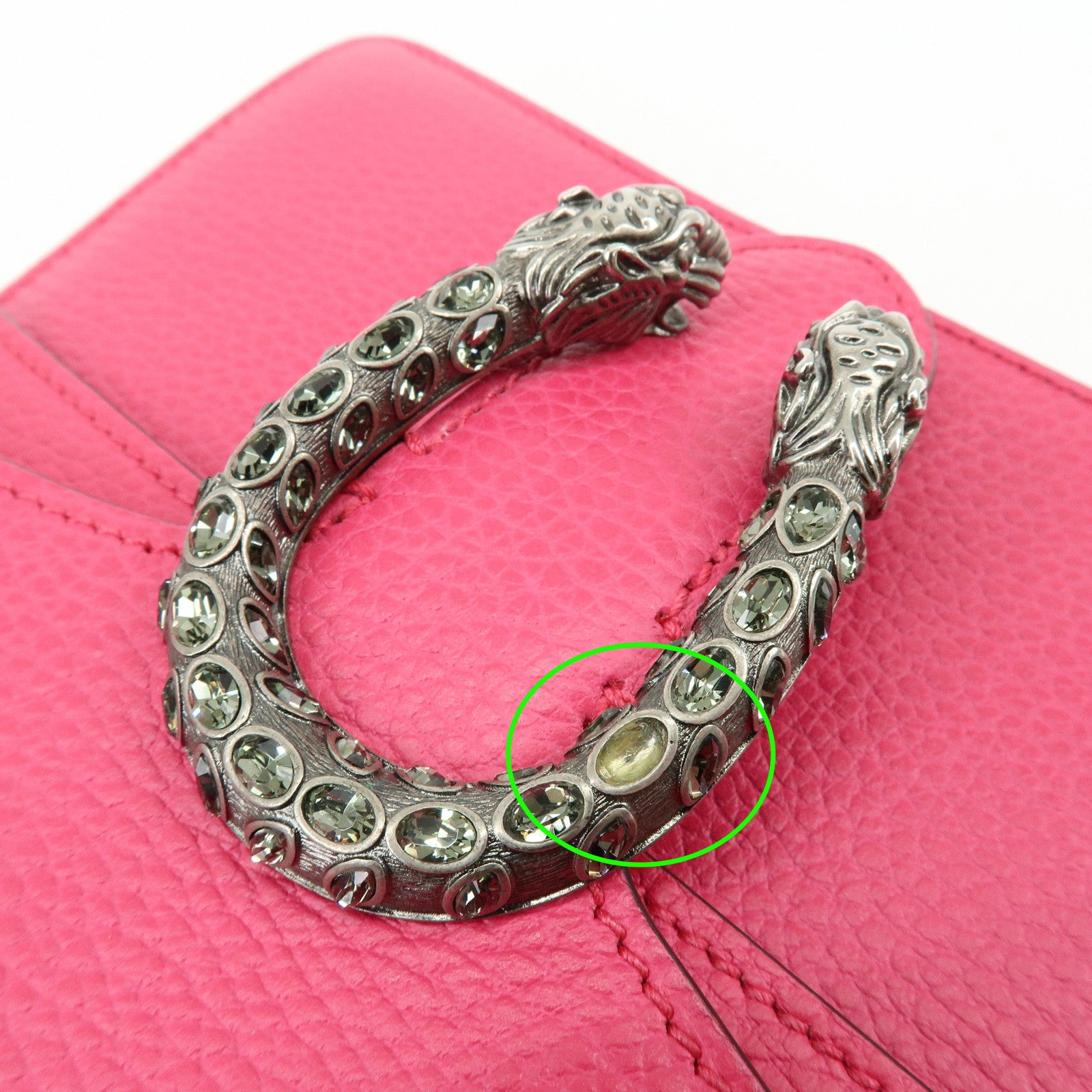 GUCCI Dionysus Leather Small Chain Shoulder Bag Hot Pink 421970
