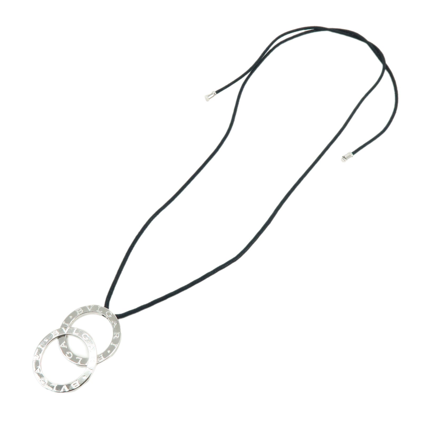 BVLGARI B-zero1 Double Ring Code Necklace SV925 Silver