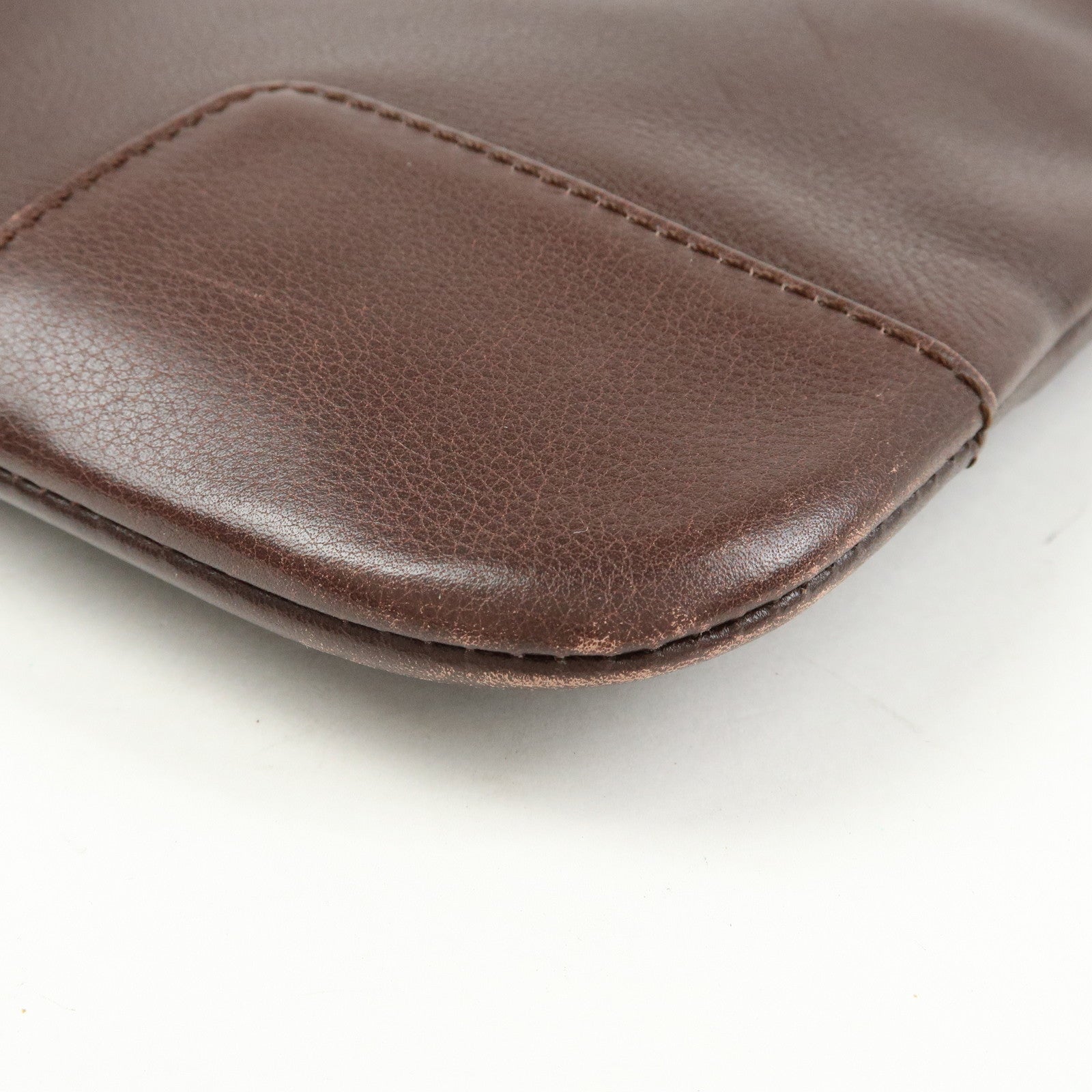 LOEWE Anagram Leather Shoulder Bag Crossbody Bag Brown