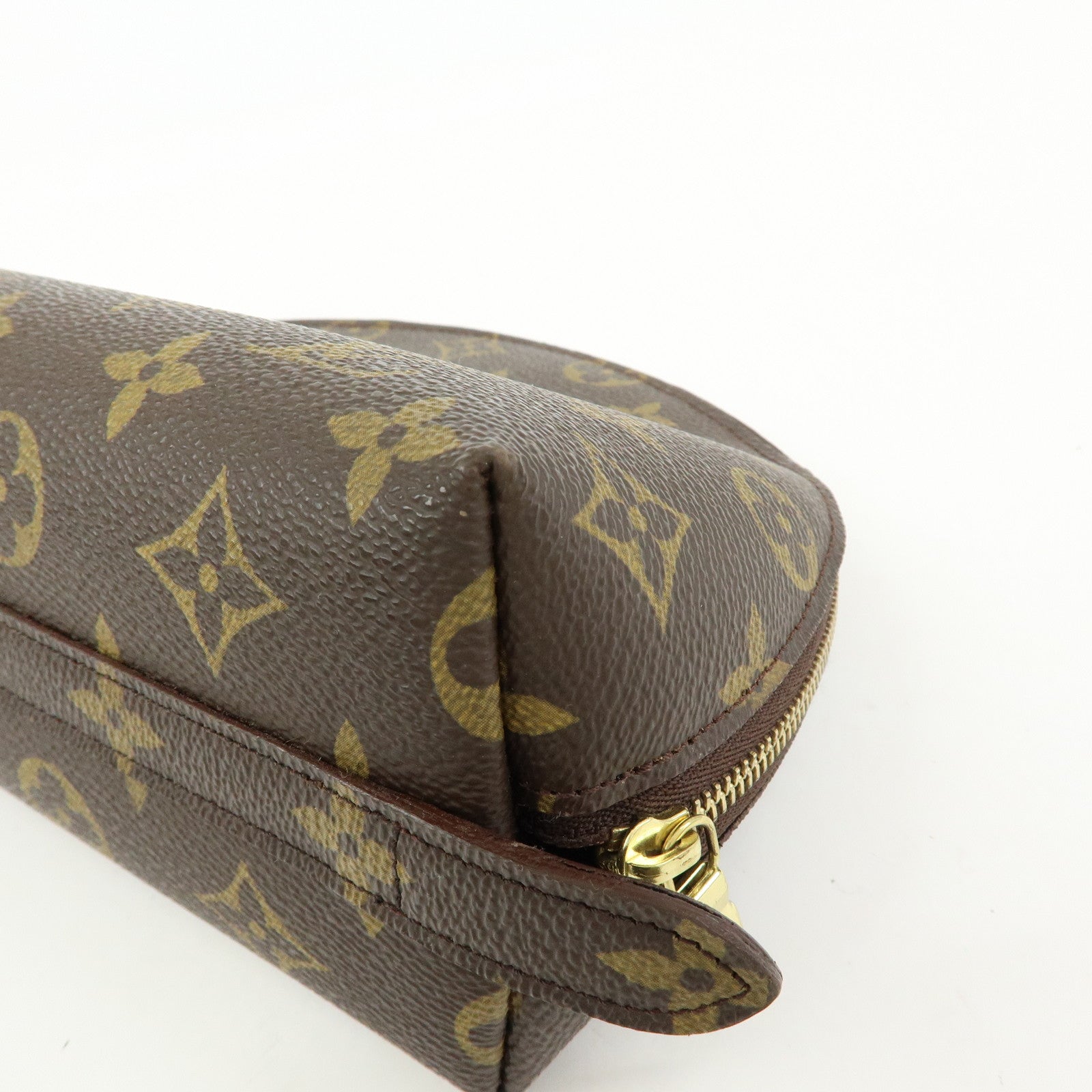 Louis Vuitton Monogram Trousse Demi Ronde Pouch Makeup Bag M47520
