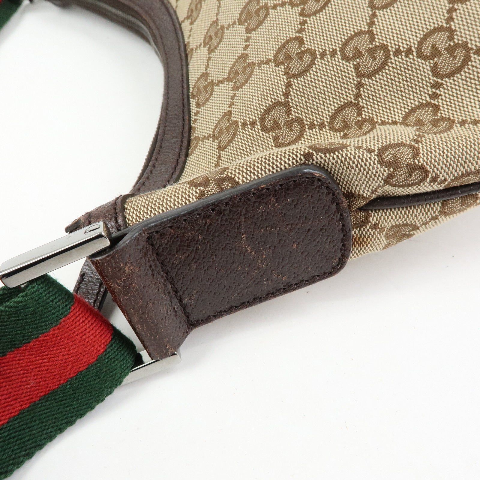 GUCCI Sherry GG Canvas Shoulder Crossbody Bag Beige Brown 181092