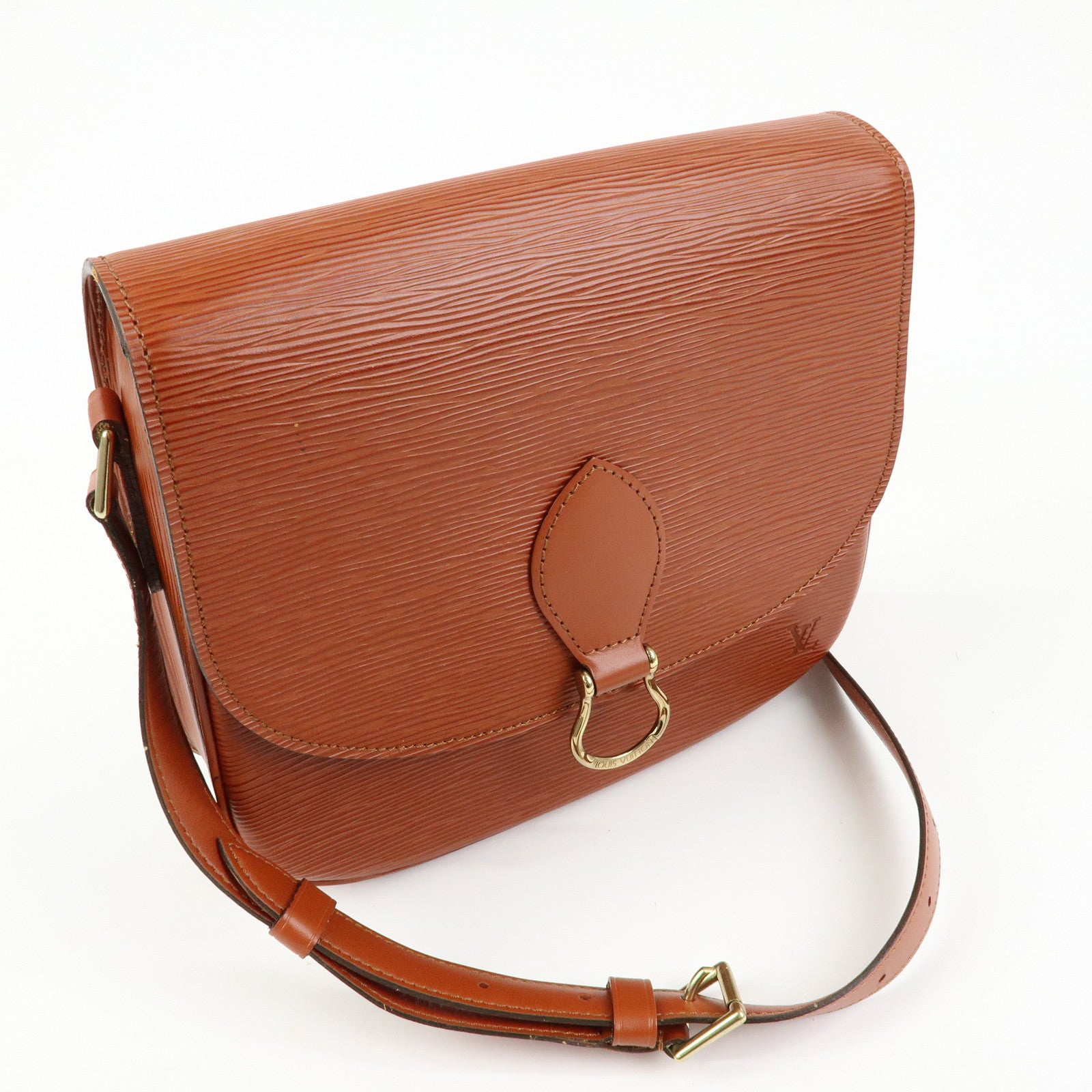 Louis Vuitton Epi Saint Cloud Shoulder Bag Kenya Brown M52193