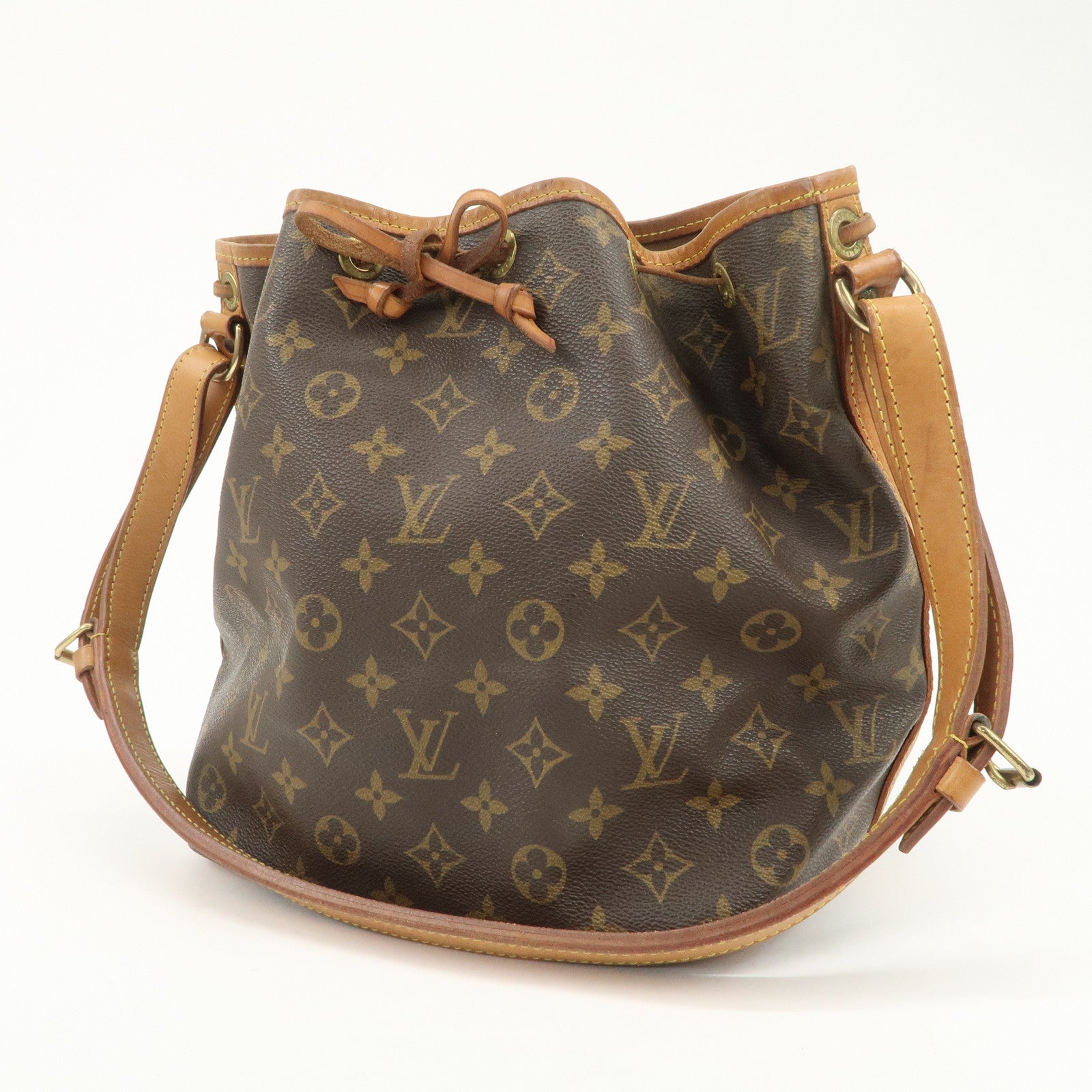 Louis Vuitton Monogram Petit Noe Shoulder Bag Brown M42226