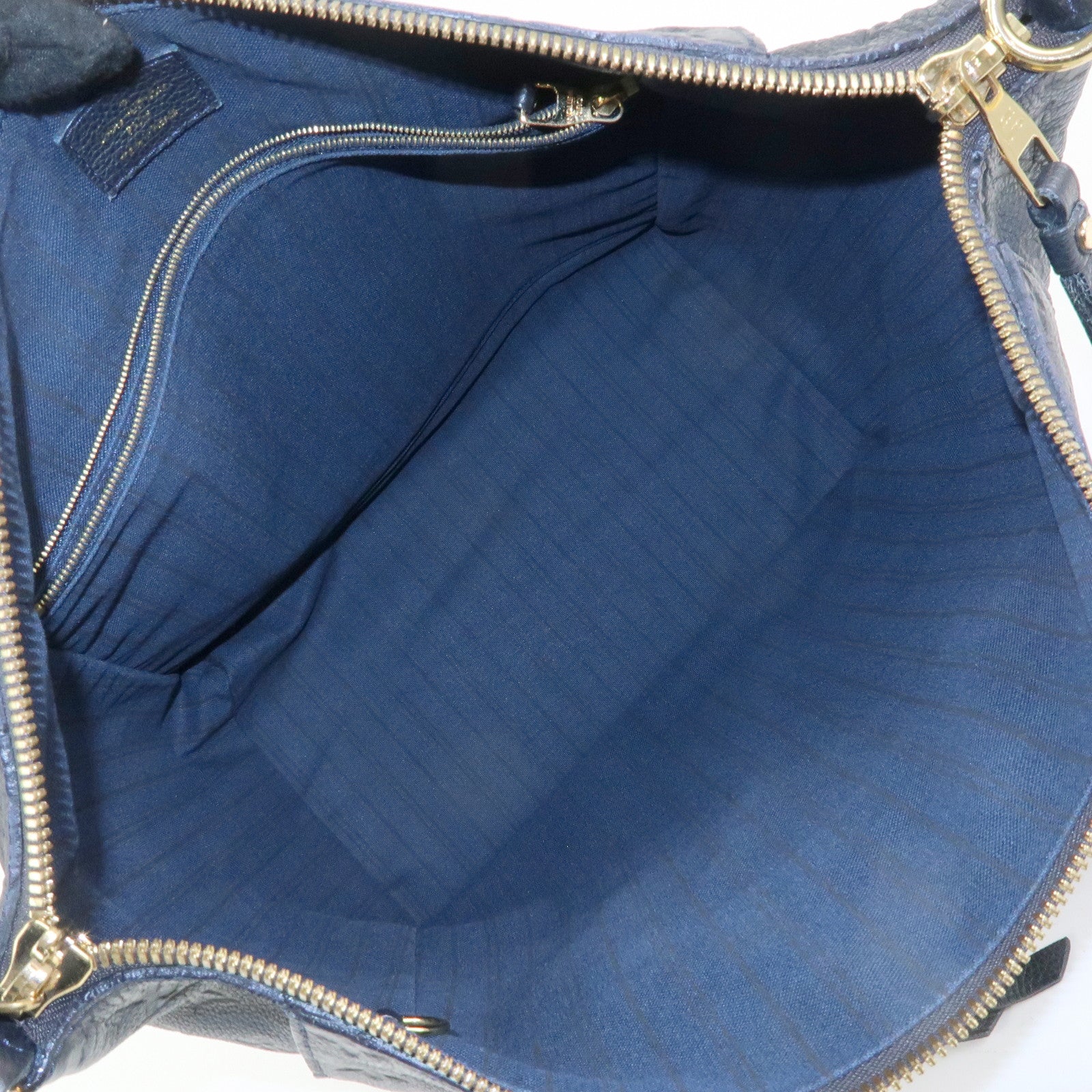 Louis Vuitton Monogram Empreinte Luminuse PM Tote Bag Navy M93410