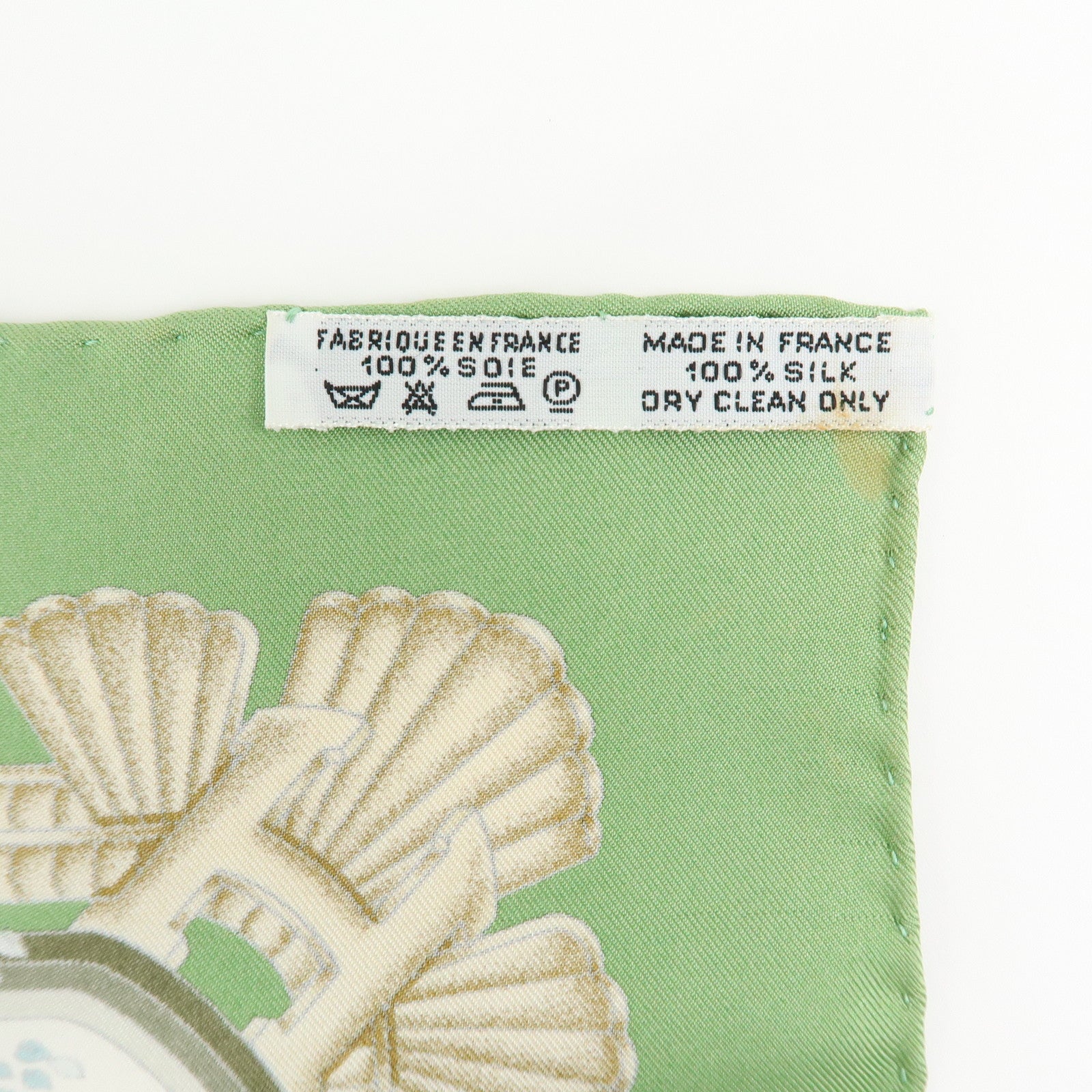 HERMES Carre 90 Set of 2 Silk 100% Scarf Beige Pink Green Yellow