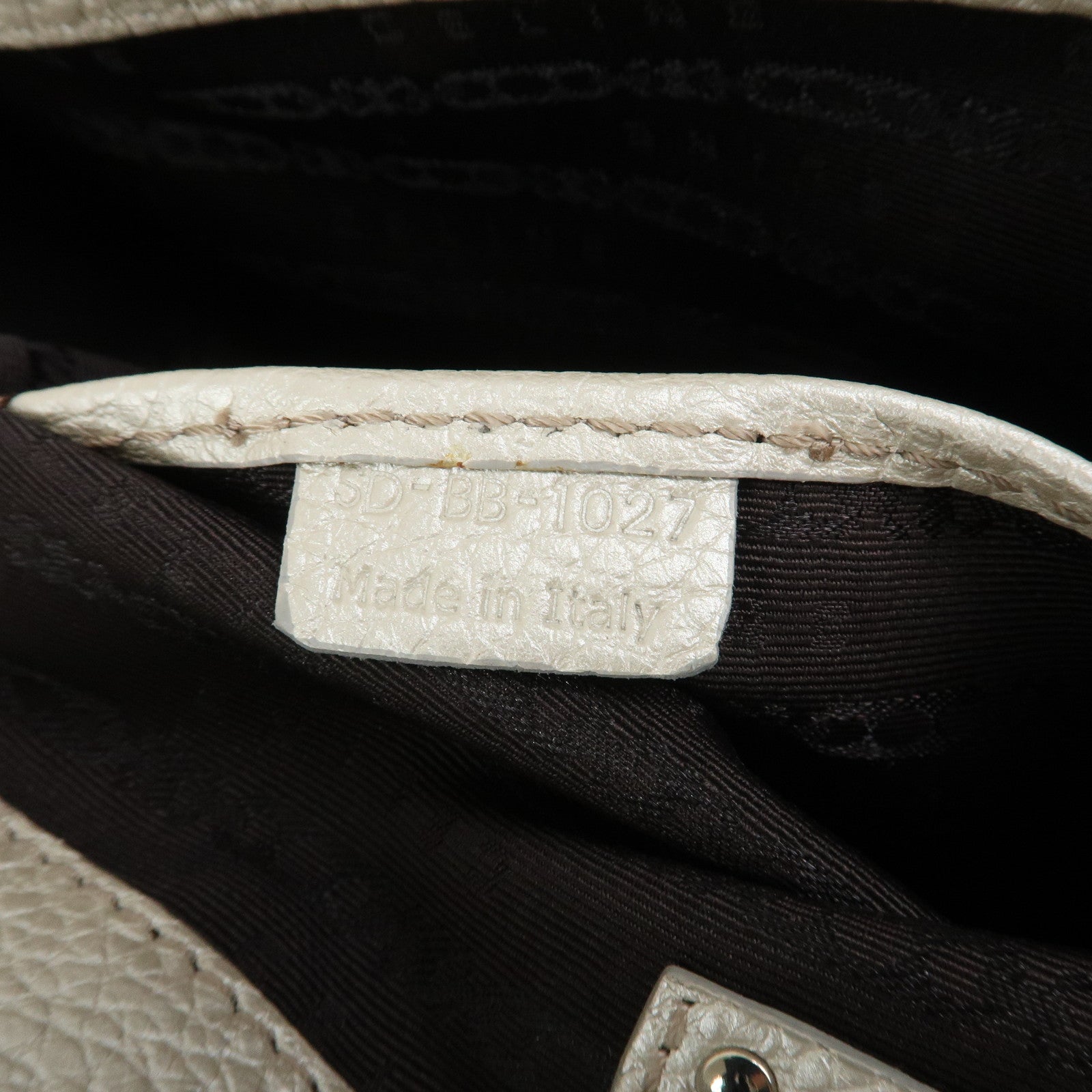 CELINE Macadam Engraved Leather Boogie Bag Hand Bag Gold