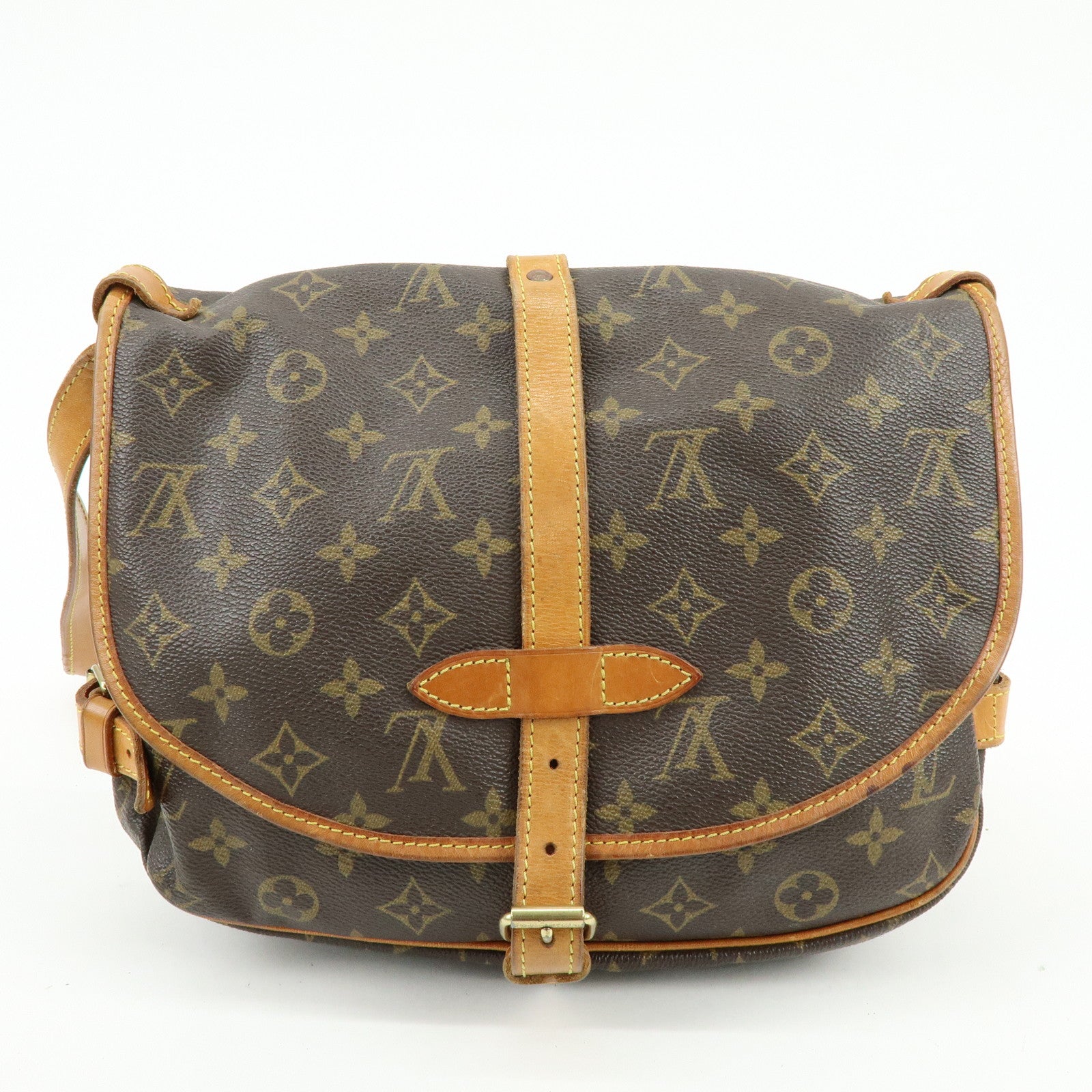 Louis Vuitton Monogram Saumur 30 Canvas Shoulder Bag Brown M42256