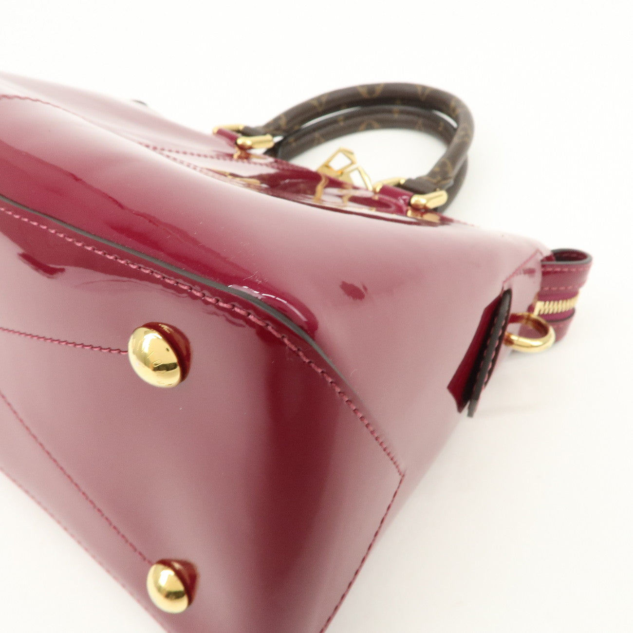 Louis Vuitton Vernis Monogram Tote Miroir 2Way Bag Magenta M54640