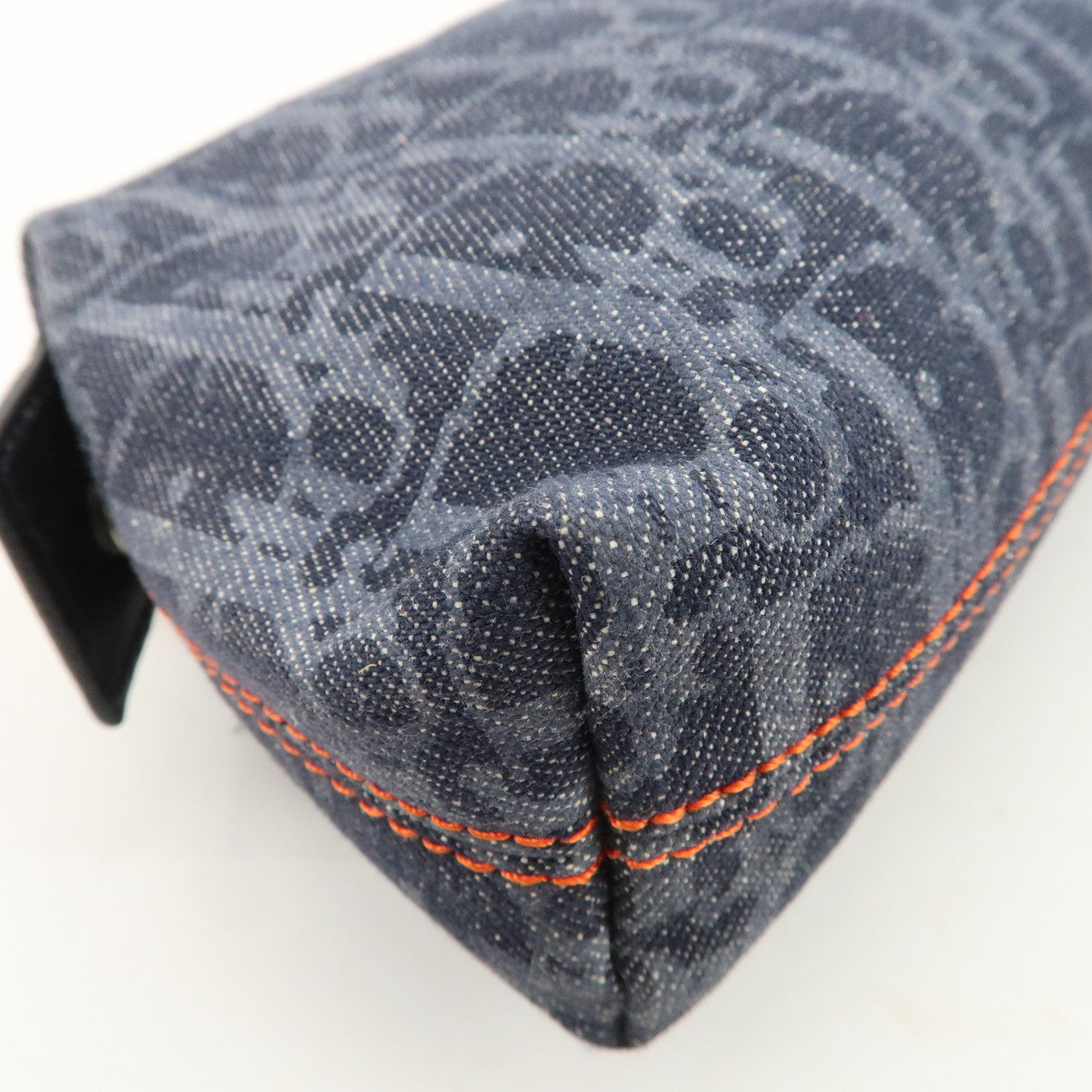 Christian Dior Trotter Flight Line Denim Pouch Cosmetic Pouch