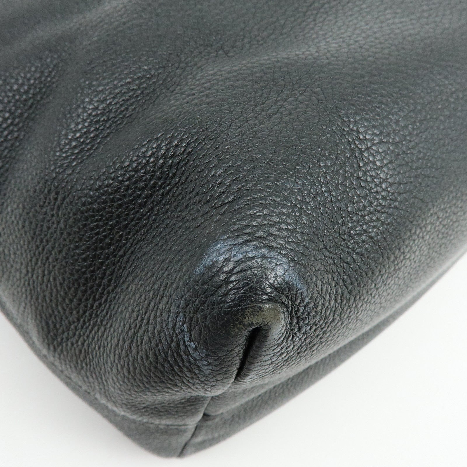 MIU MIU Leather Tote Bag Shoulder Bag Hand Black RR1934