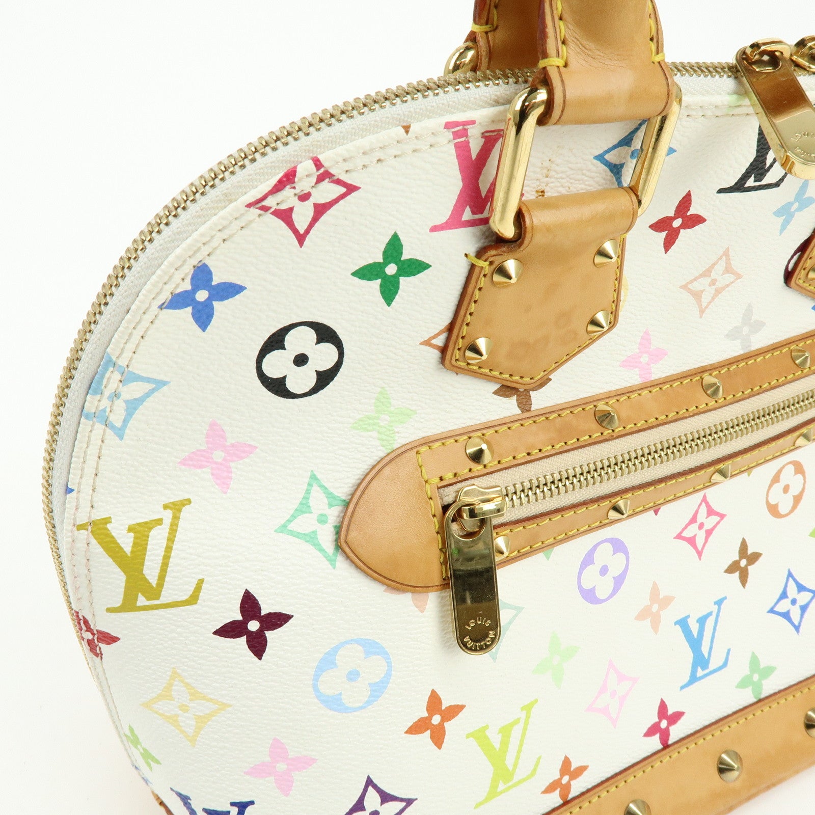 Louis Vuitton Monogram Multicolor Alma PM Hand Bag Blanc M92647
