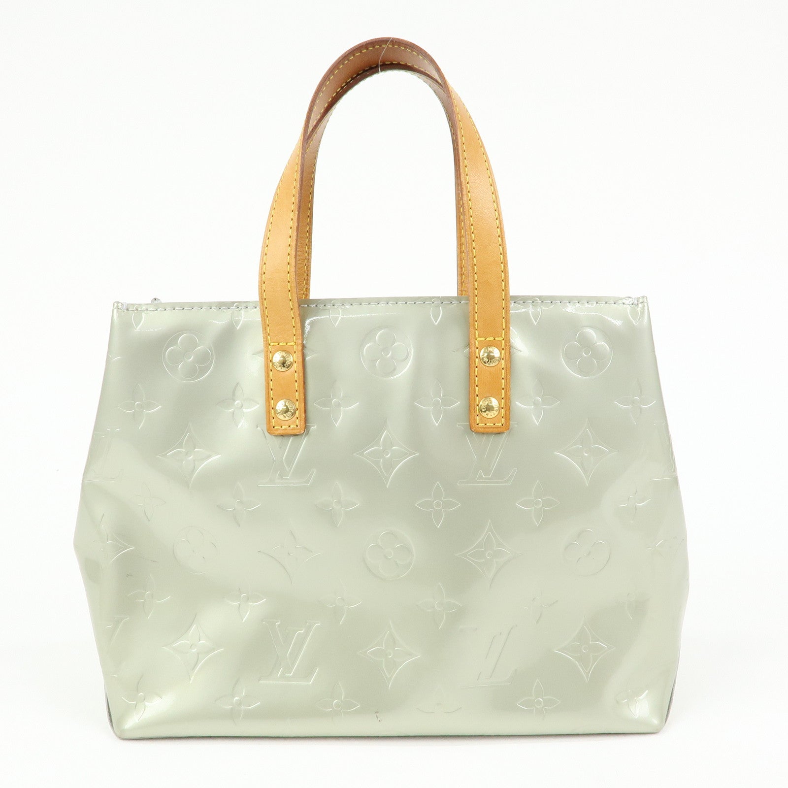 Louis Vuitton Monogram Vernis Reade PM Hand Bag Gris Gray M91145
