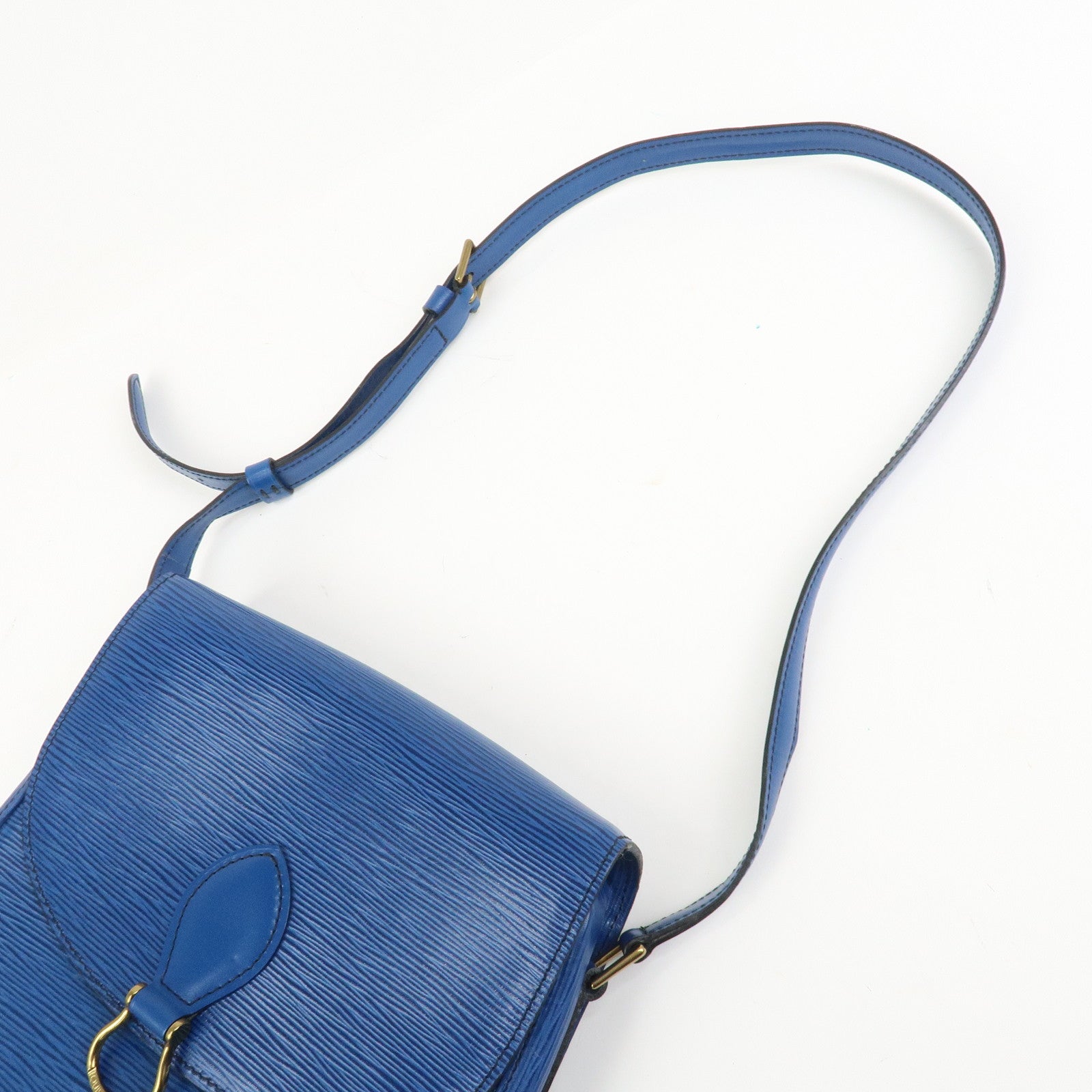 Louis Vuitton Epi Saint Cloud Shoulder Bag Toledo Blue M52195