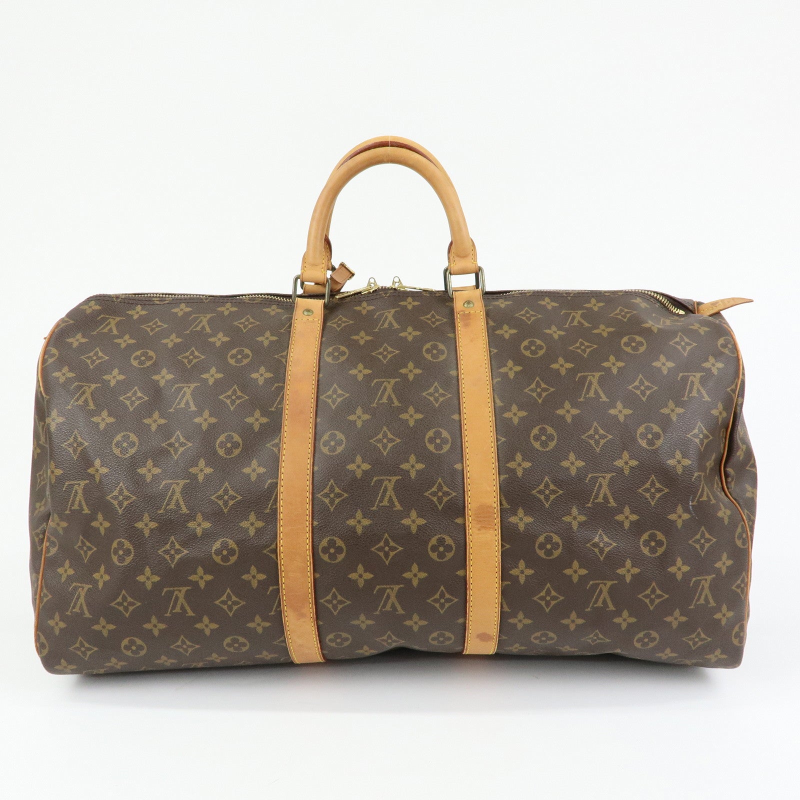 Louis Vuitton Keep All 55 Boston Bag Hand Bag Brown M41414