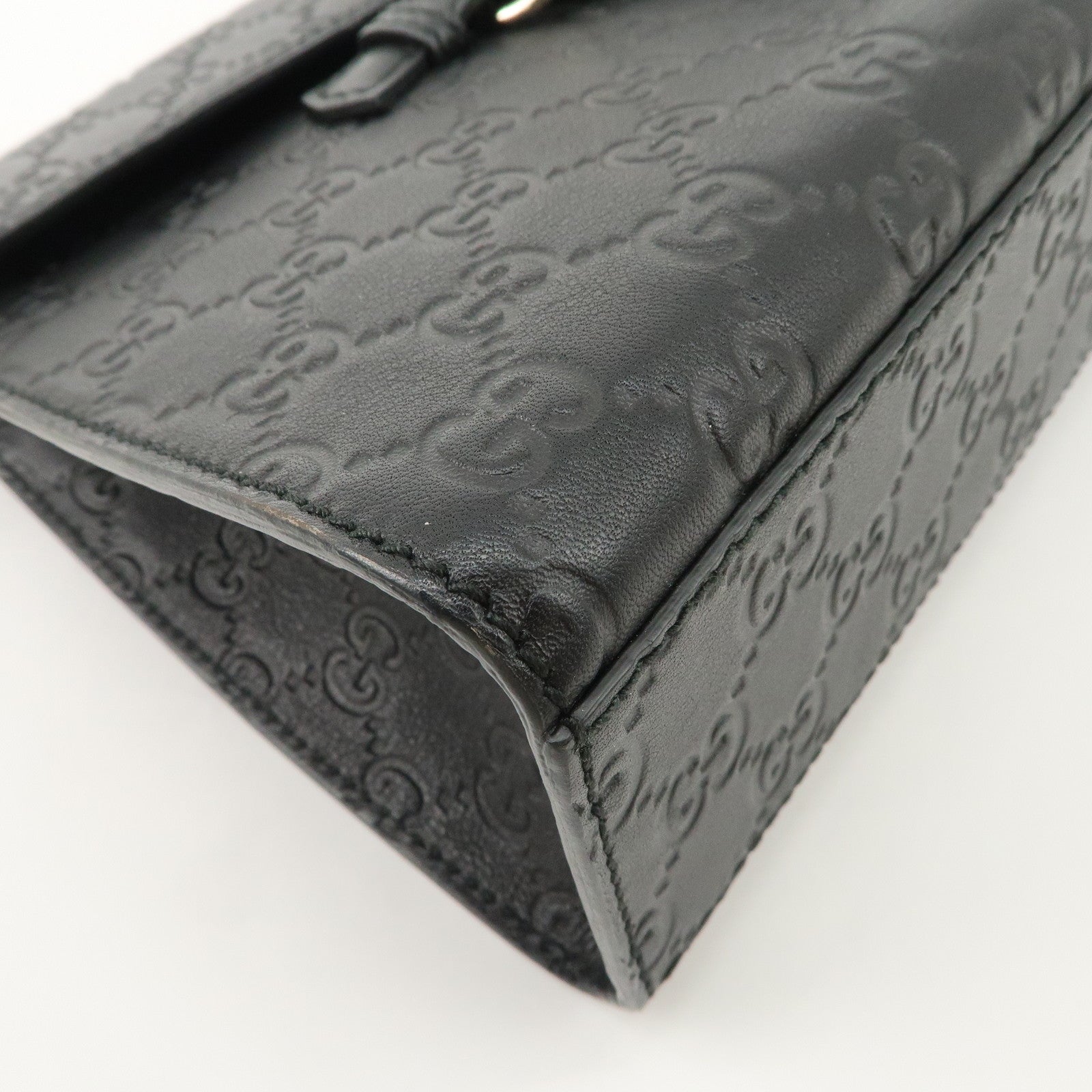 GUCCI Horsebit Guccissima Emily Leather Chain Shoulder Bag 295402 Used