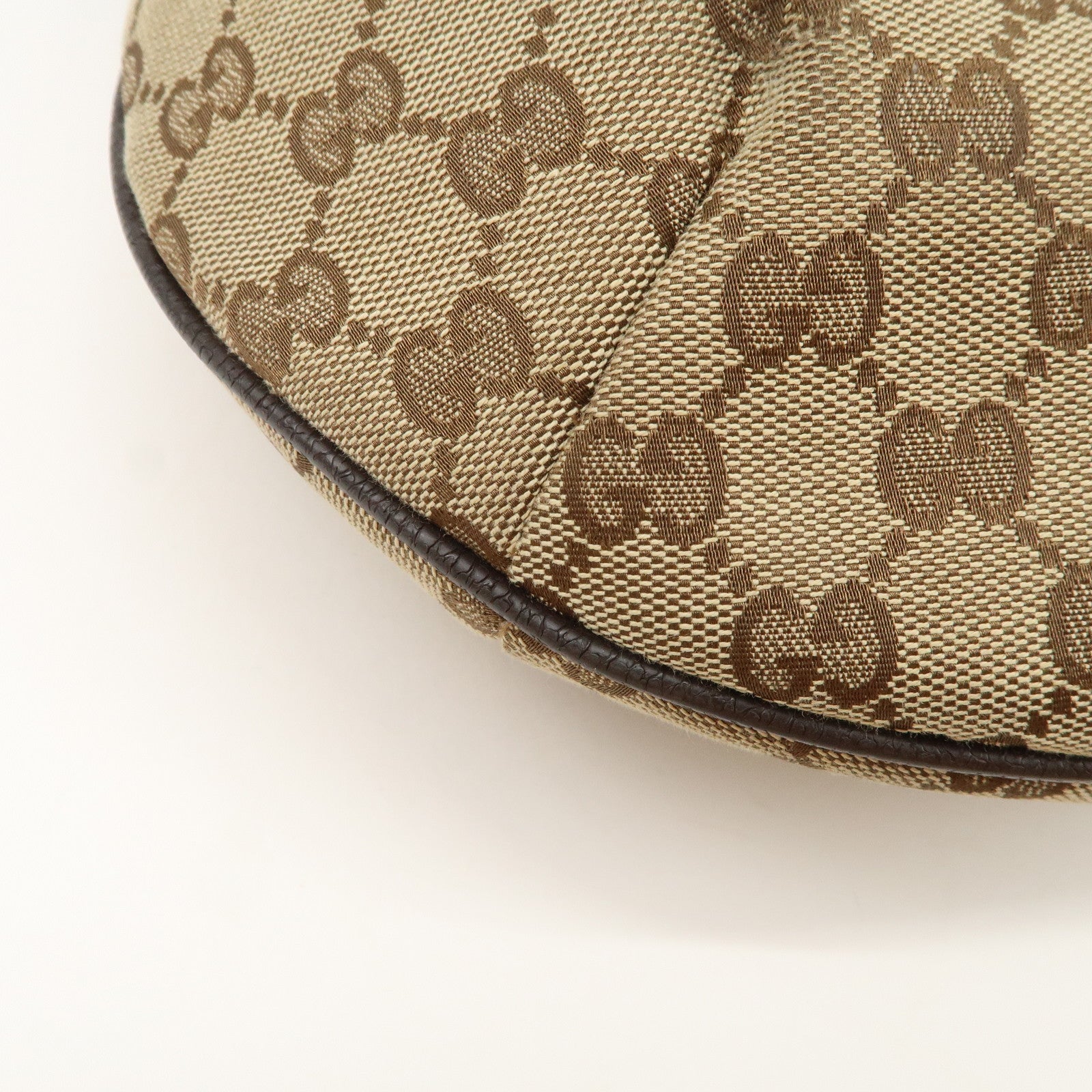 GUCCI Sherry GG Canvas Leather Shoulder Bag Beige Brown 181092