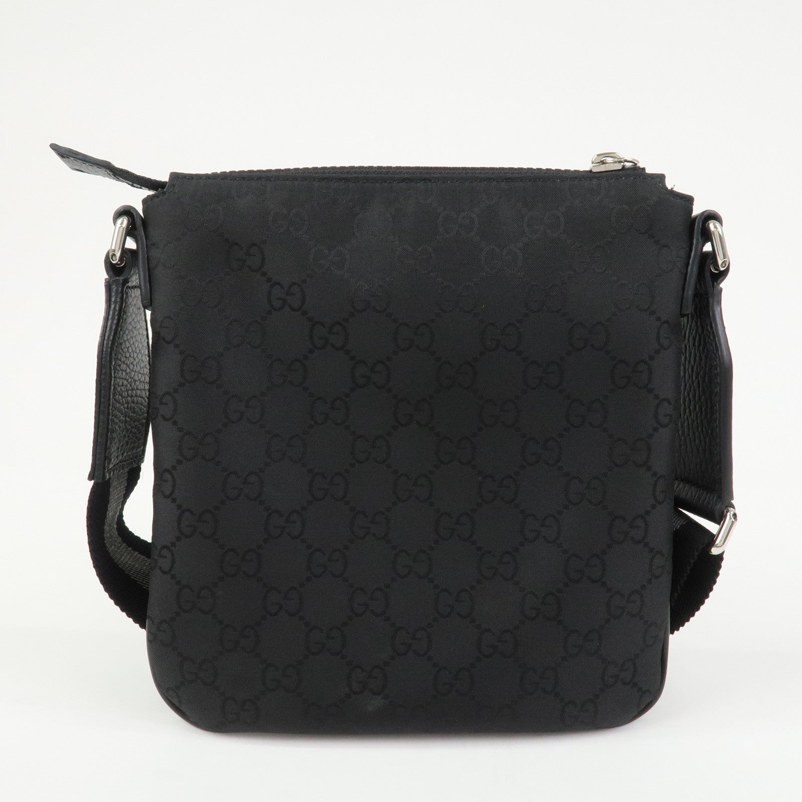 GUCCI Sherry GG Nylon Leather Shoulder Bag Crossbody Bag 449183