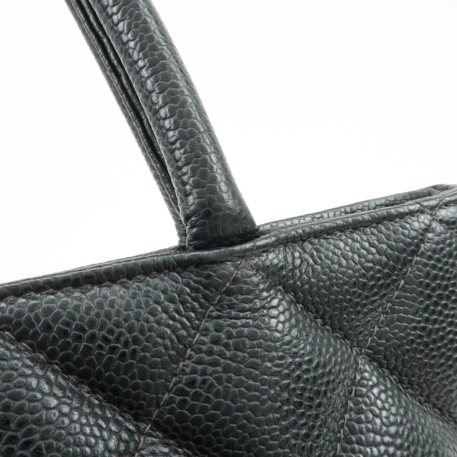 CHANEL Matelasse COCO Mark Medallion Tote Bag Hand Bag Black A01804