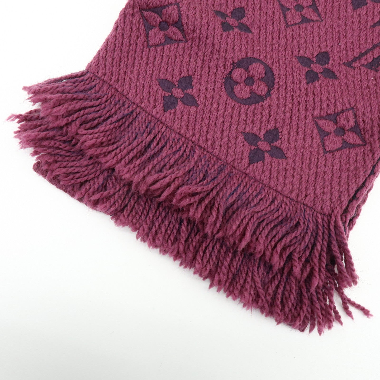 Louis Vuitton Echarpe Logomania Wool Silk Scarf Purple 413287