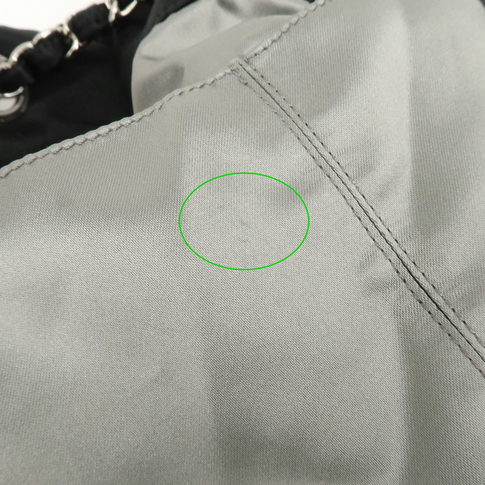 CHANEL Melrose Cabas Cotton Jersey Shoulder Bag Black Used