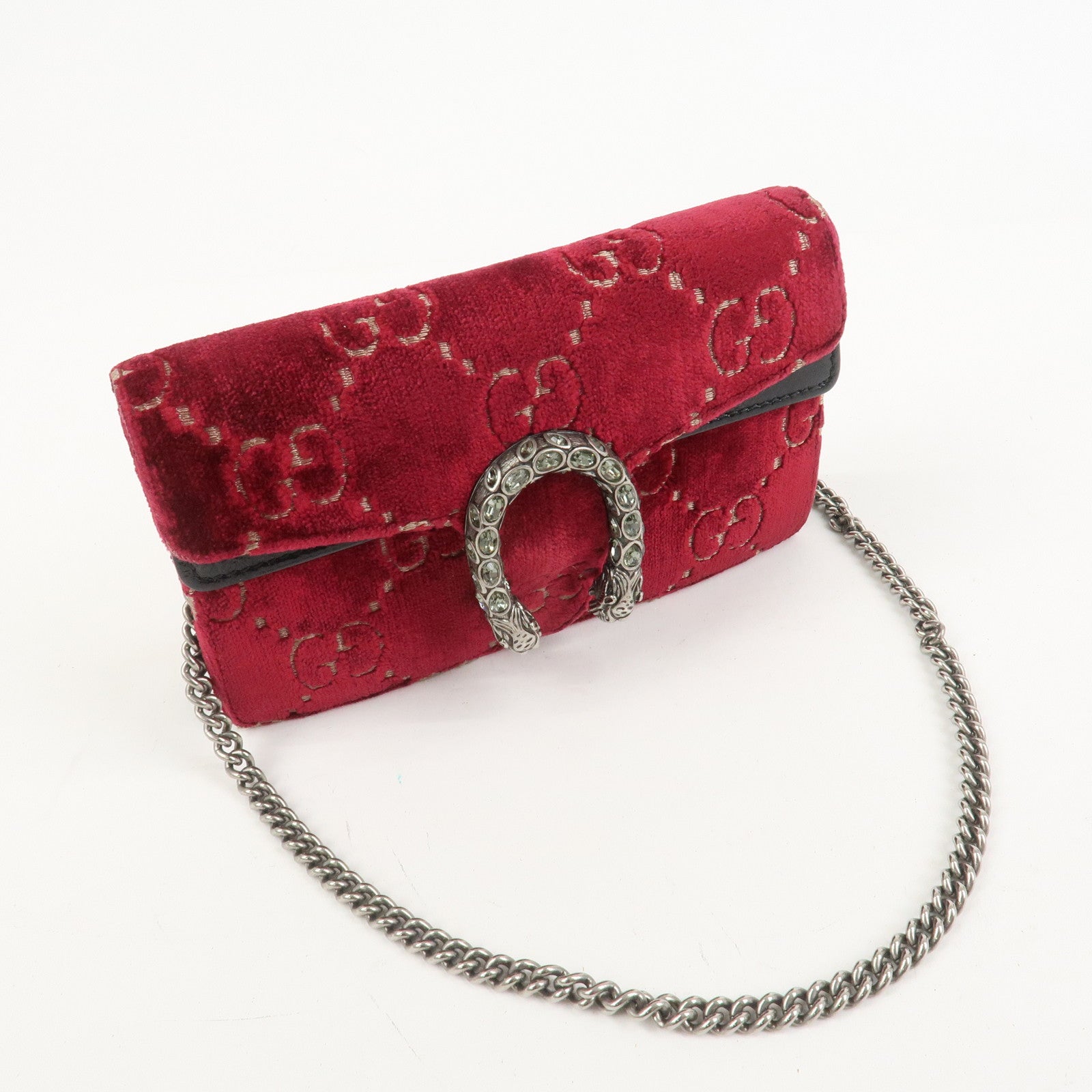 GUCCI Dionysus Super Mini Bag Leather Chain Shoulder Bag 476432