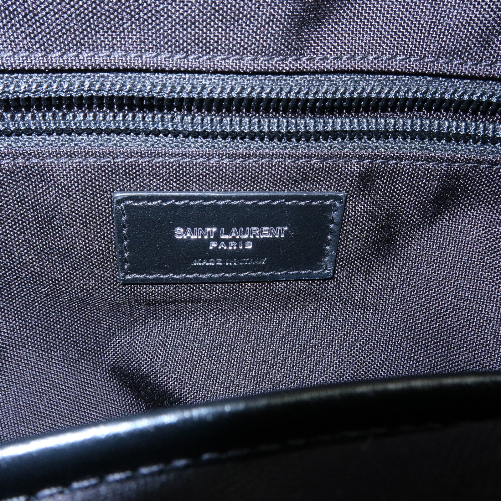 SAINT LAURENT PARIS Nylon Canvas Leather Backpack Camouflage 484172