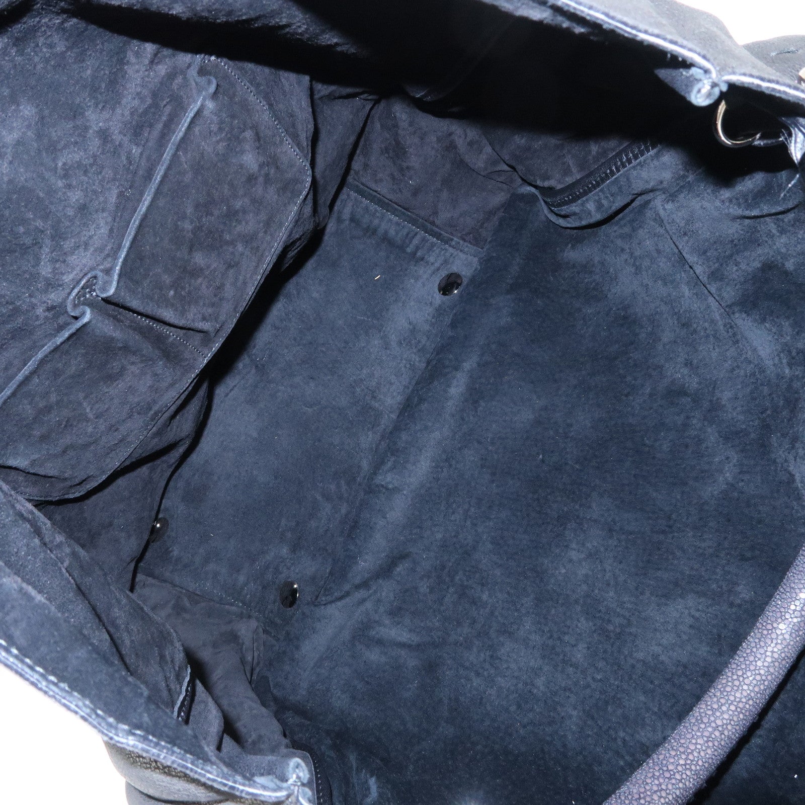 SAINT LAURENT Lody Leather Suede Shoulder Bag Hand Bag Black Used