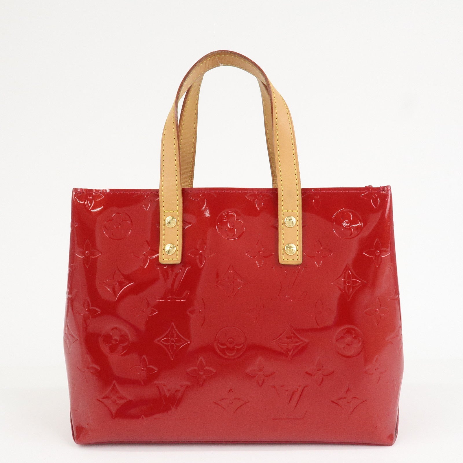 Louis Vuitton Monogram Vernis Lead PM Hand Bag Red M91990