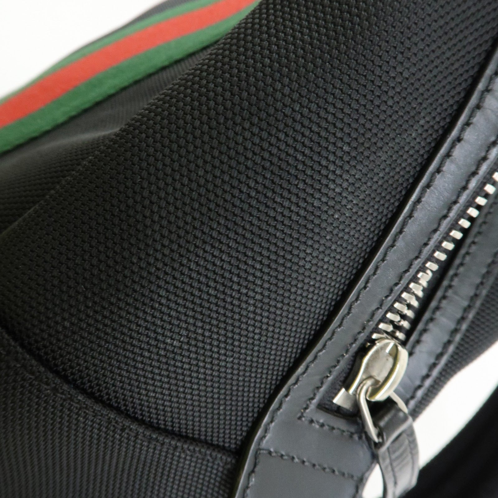 GUCCI Sherry Canvas Leather Backpack Rucksack Black 630917