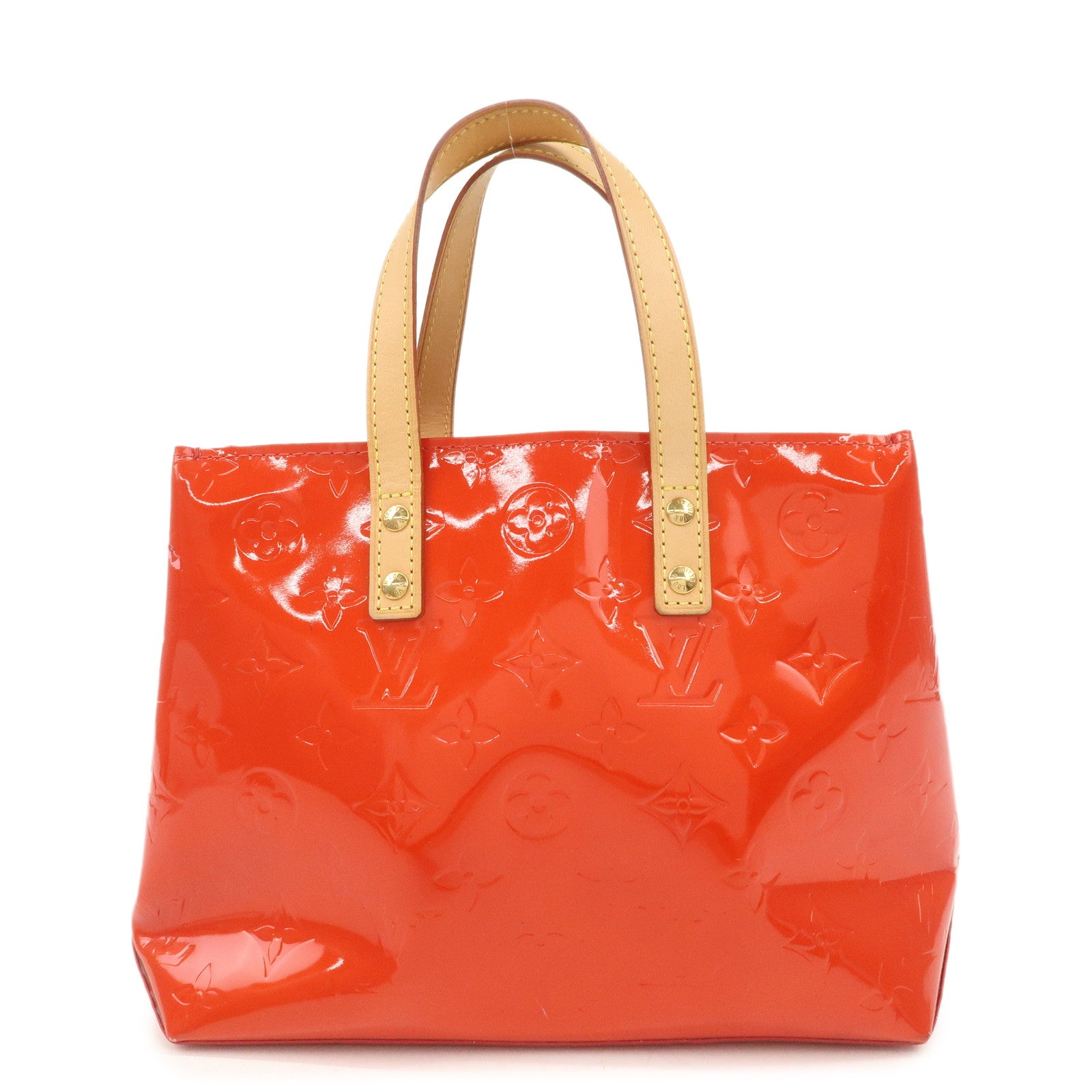 Louis Vuitton Monogram Vernis Lead PM Hand Bag Rouge M91088 Used