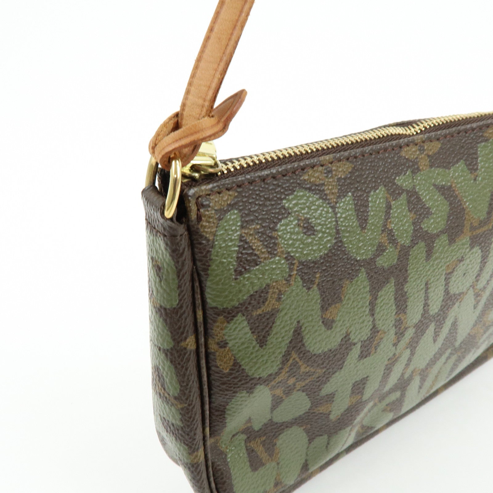 Louis Vuitton Monogram Graffiti Pochette Accessires Hand Bag M92191