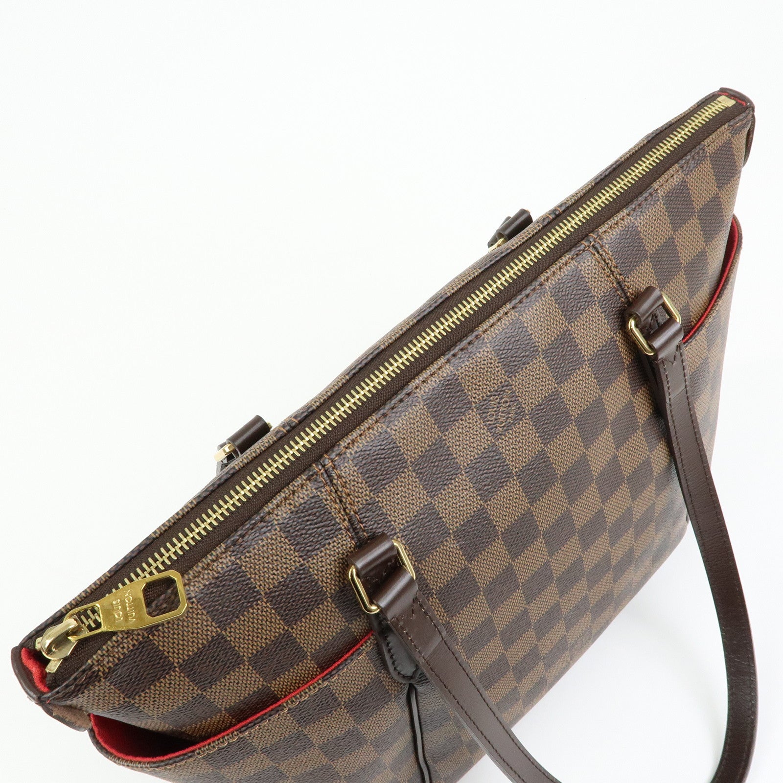 Louis Vuitton Damier Totally PM Canvas Leather Tote Hand Bag N41282