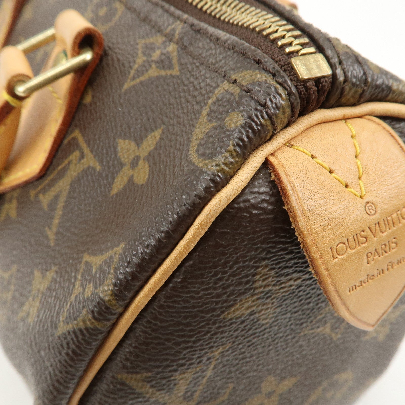 Louis Vuitton Monogram Speedy 25 Hand Bag Boston Bag Brown M41528 Used