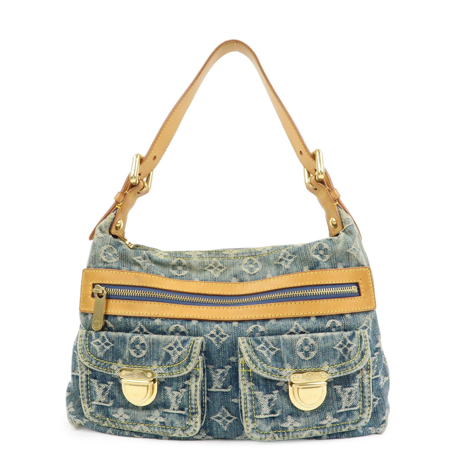 Louis Vuitton Monogram Denim Baggy PM 2Way Bag Shoulder Bag M95049