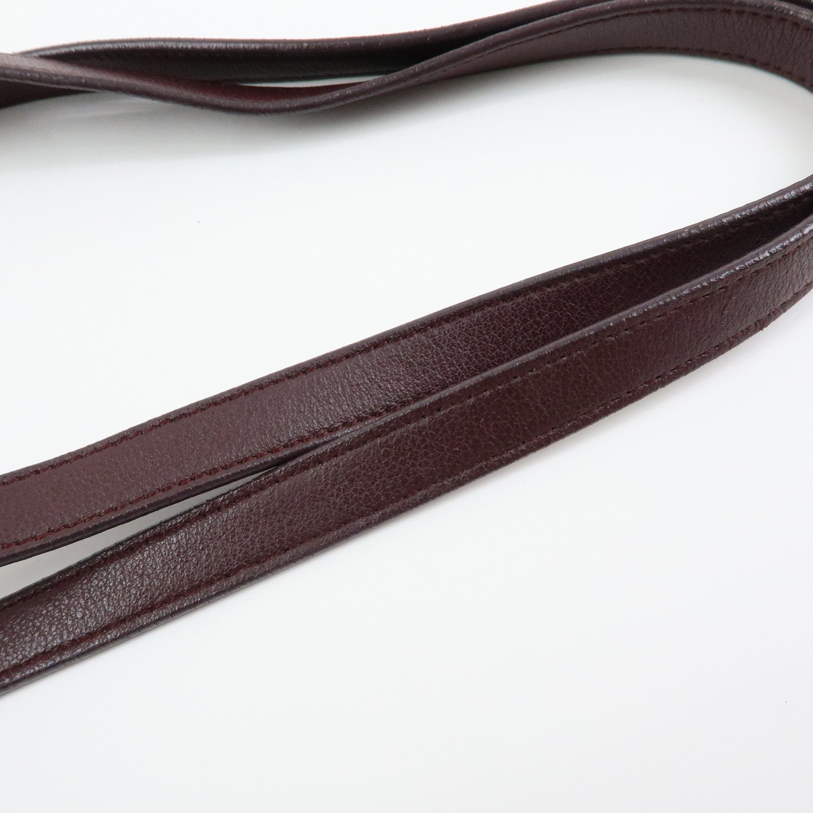 SAINT LAURENT PARIS Calf Leather Tote Shoulder Bag Bordeaux 394195