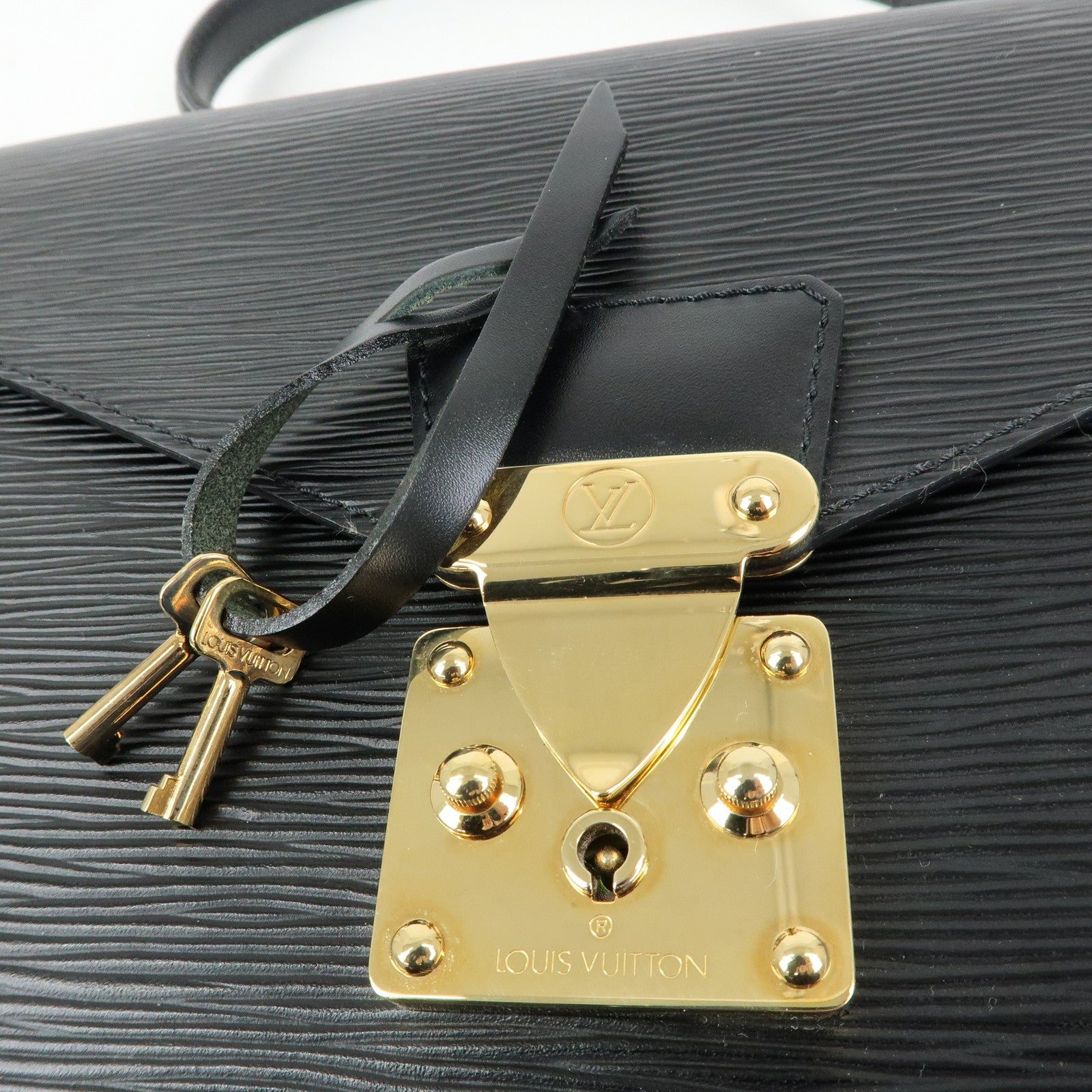 Louis Vuitton Epi Concorde Leather Hand Bag Noir Black M52132