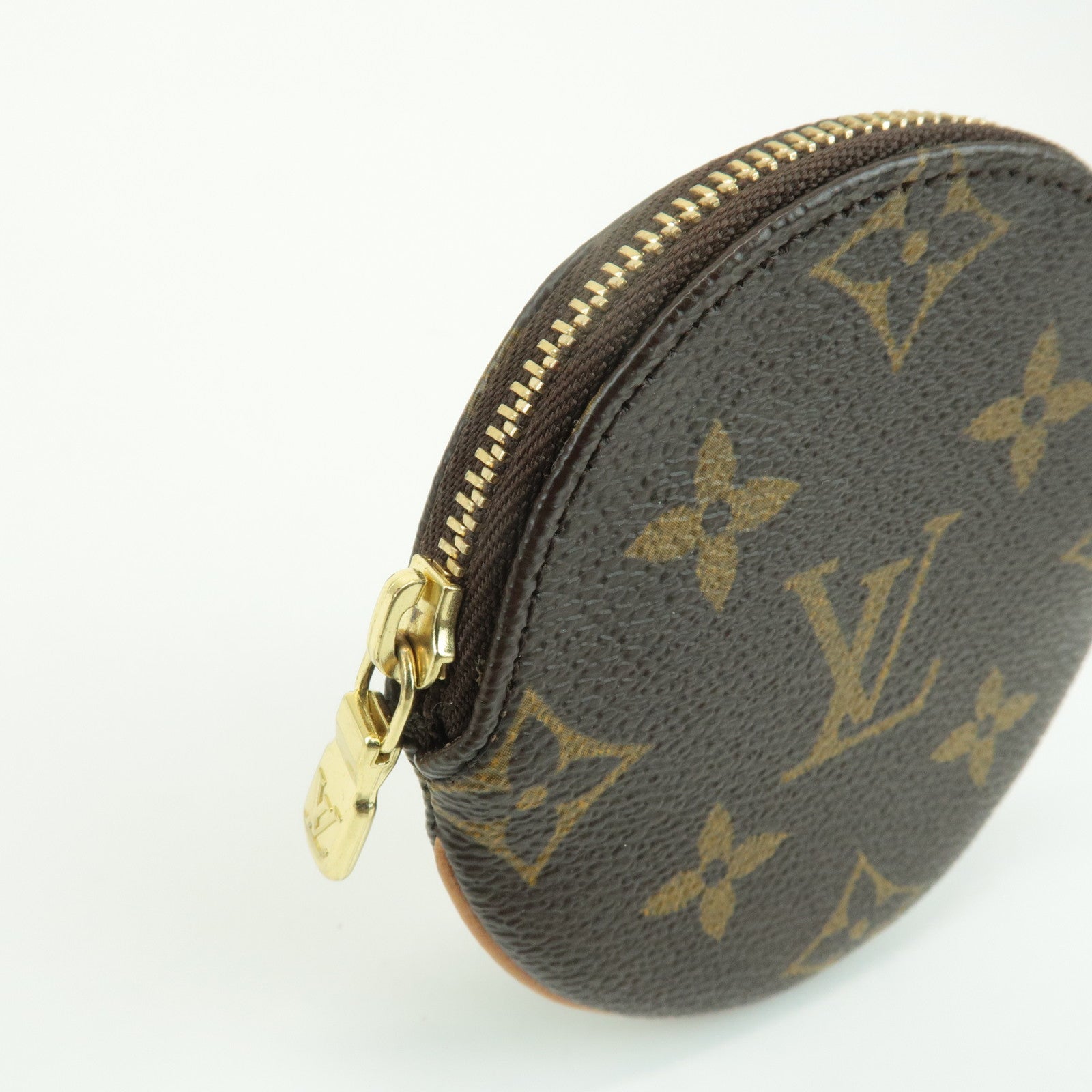 Louis Vuitton Monogram Porte Monnaie Rond Coin Case M61926 Used