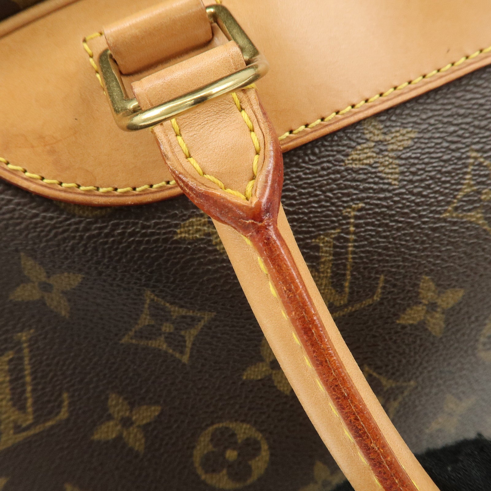 Louis Vuitton Monogram Deauville Hand Bag Brown M47270 Used
