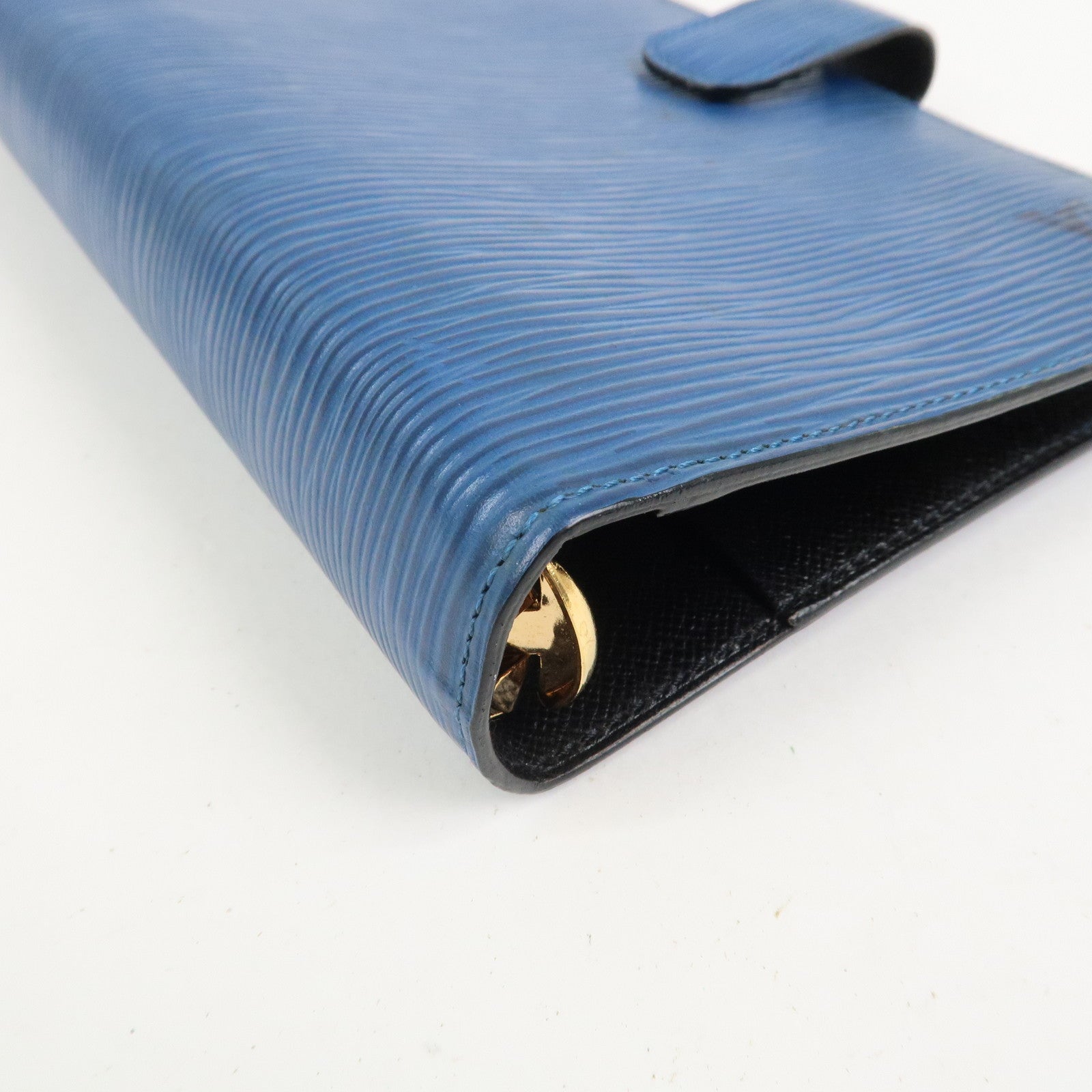 Louis Vuitton Epi Agenda MM Planner Cover Toledo Blue R20045