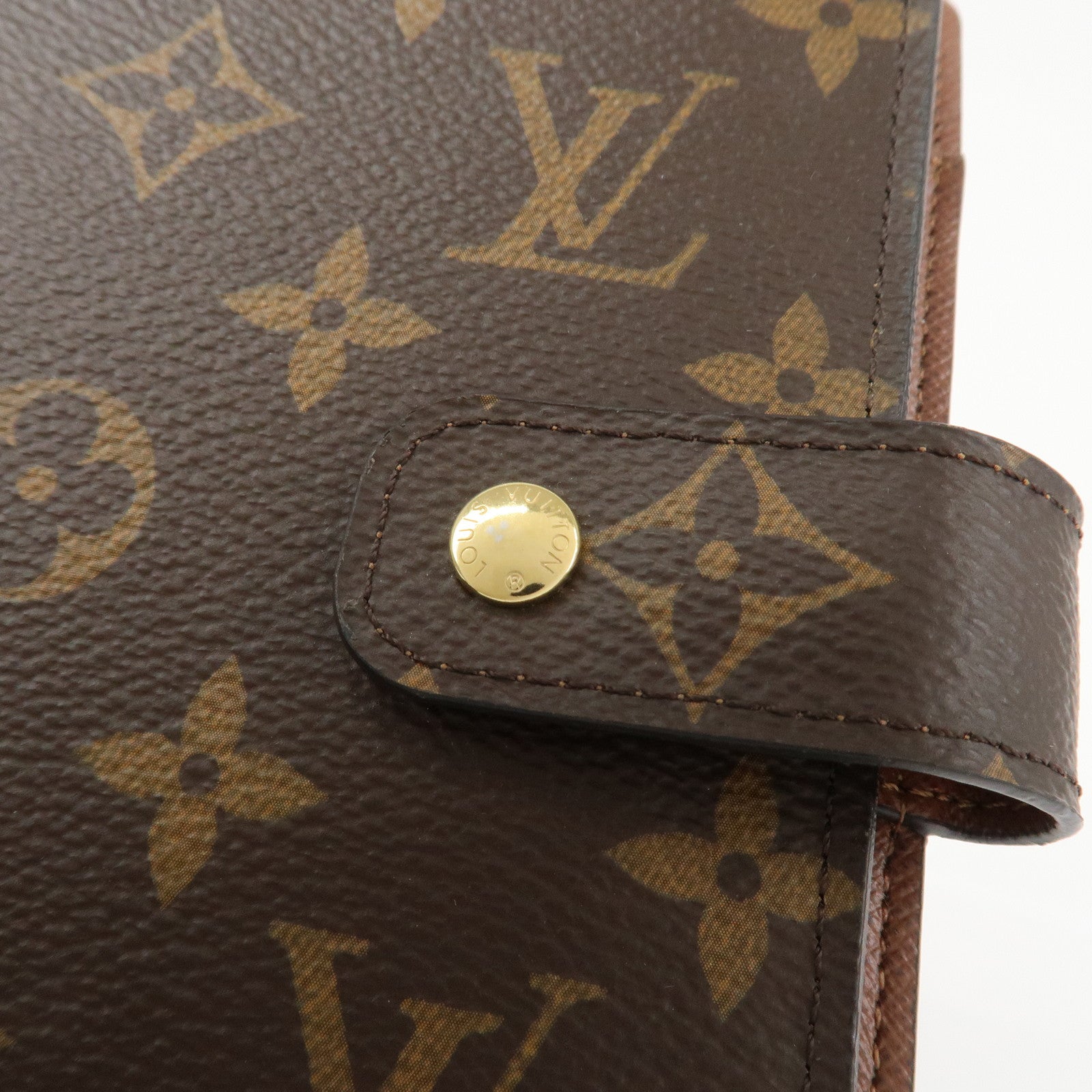 Louis Vuitton Monogram Agenda MM Planner Cover Brown R20105