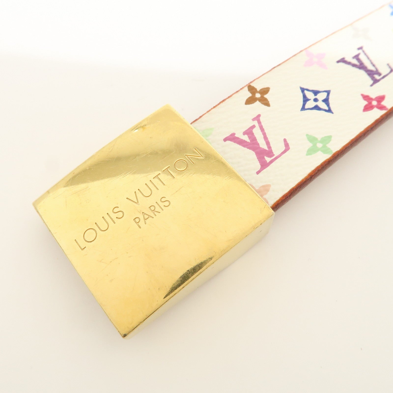 Louis Vuitton Monogram Multicolor Saint Tulle Carre Belt Blanc M9270