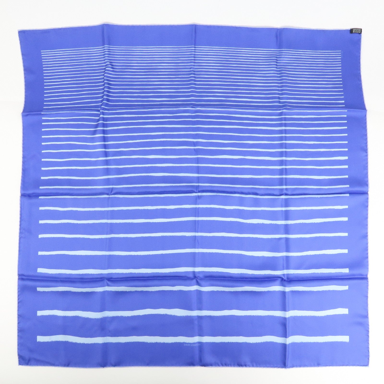 HERMES Carre 90 Silk 100% Scarf MEDITERRANEE Blue Used